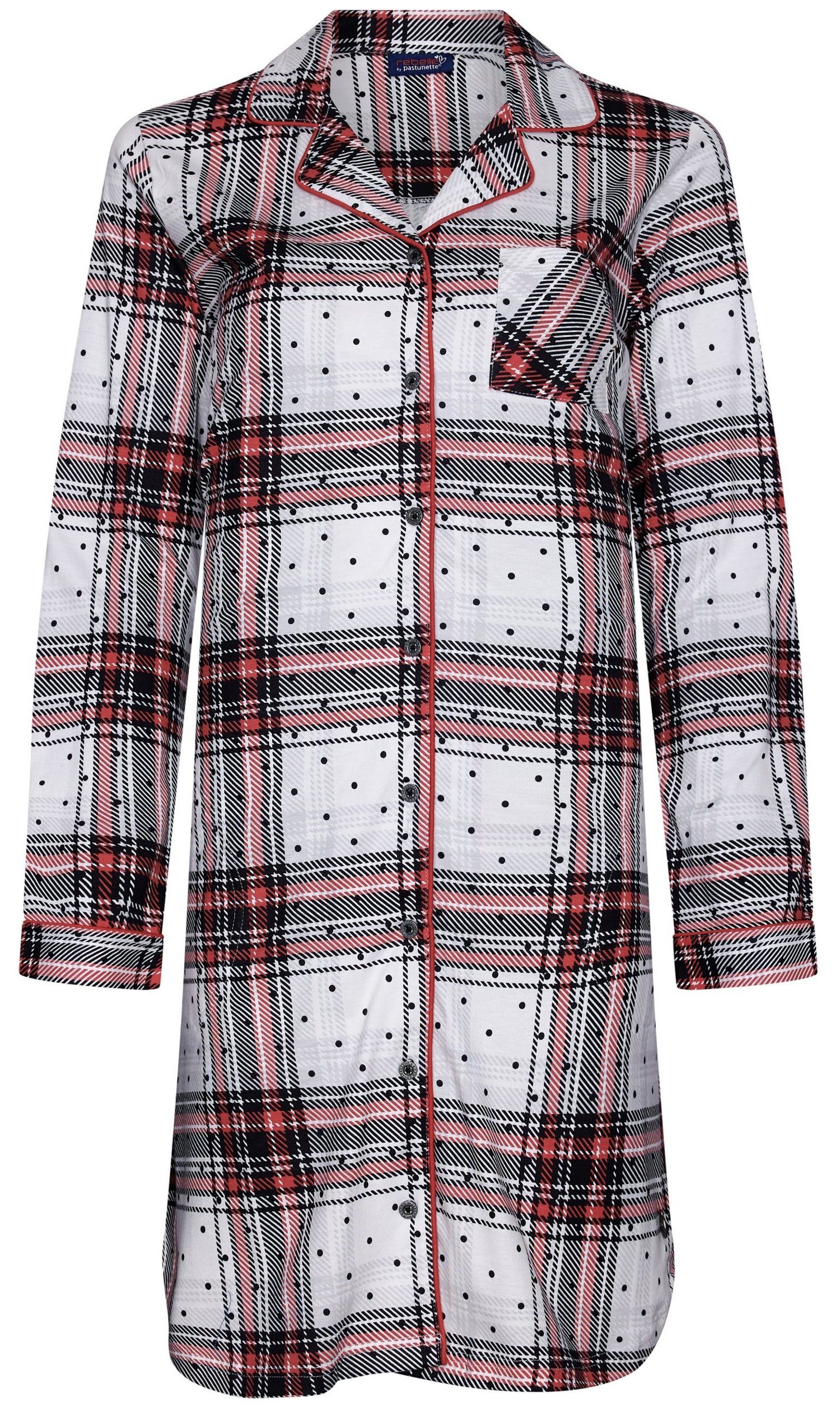 Rebelle Nachthemd Damen Schlafshirt geknöpft (1-tlg) günstig online kaufen