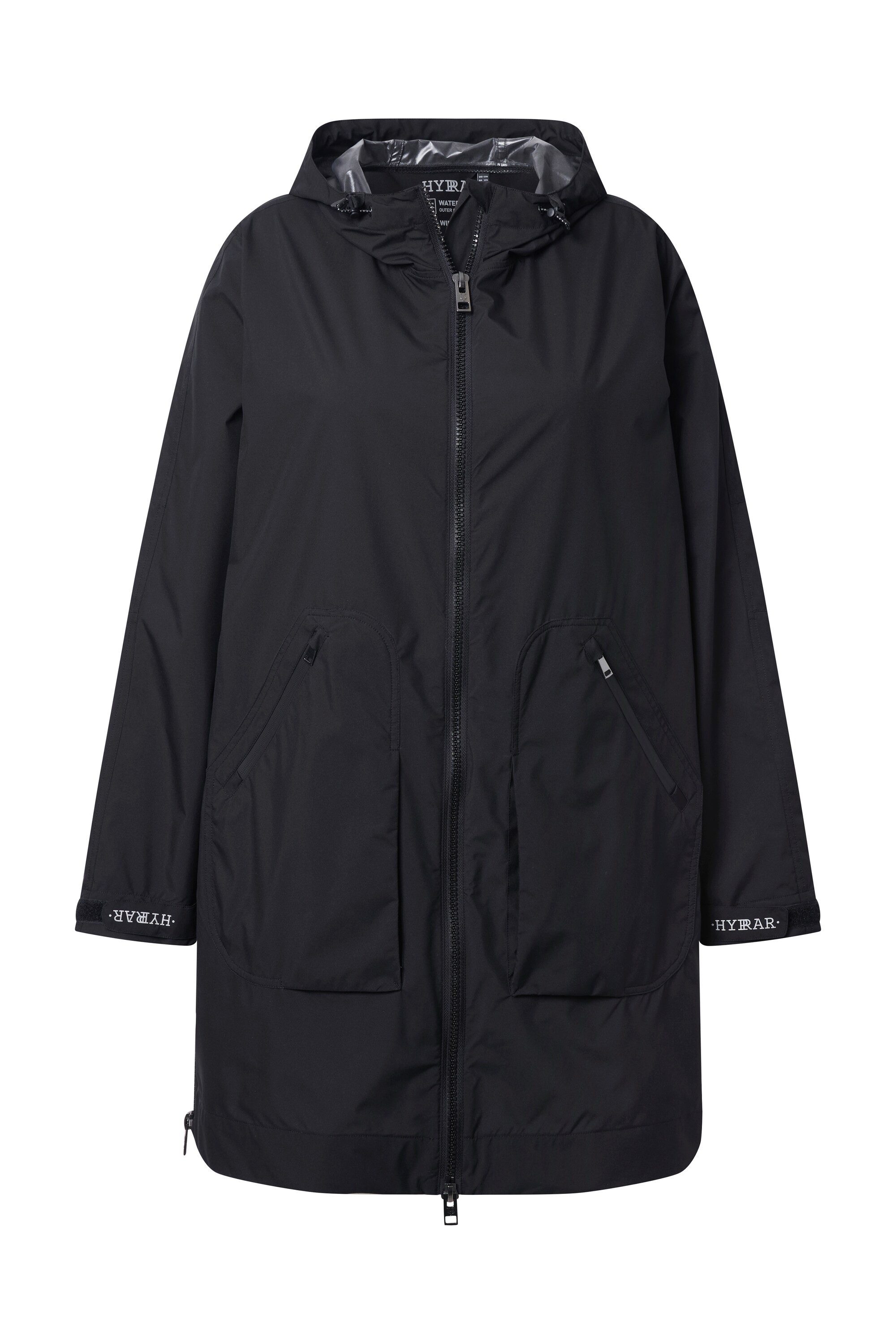 Ulla Popken Wintermantel Regenmantel wasserdicht A-Linie Seiten-Zipper