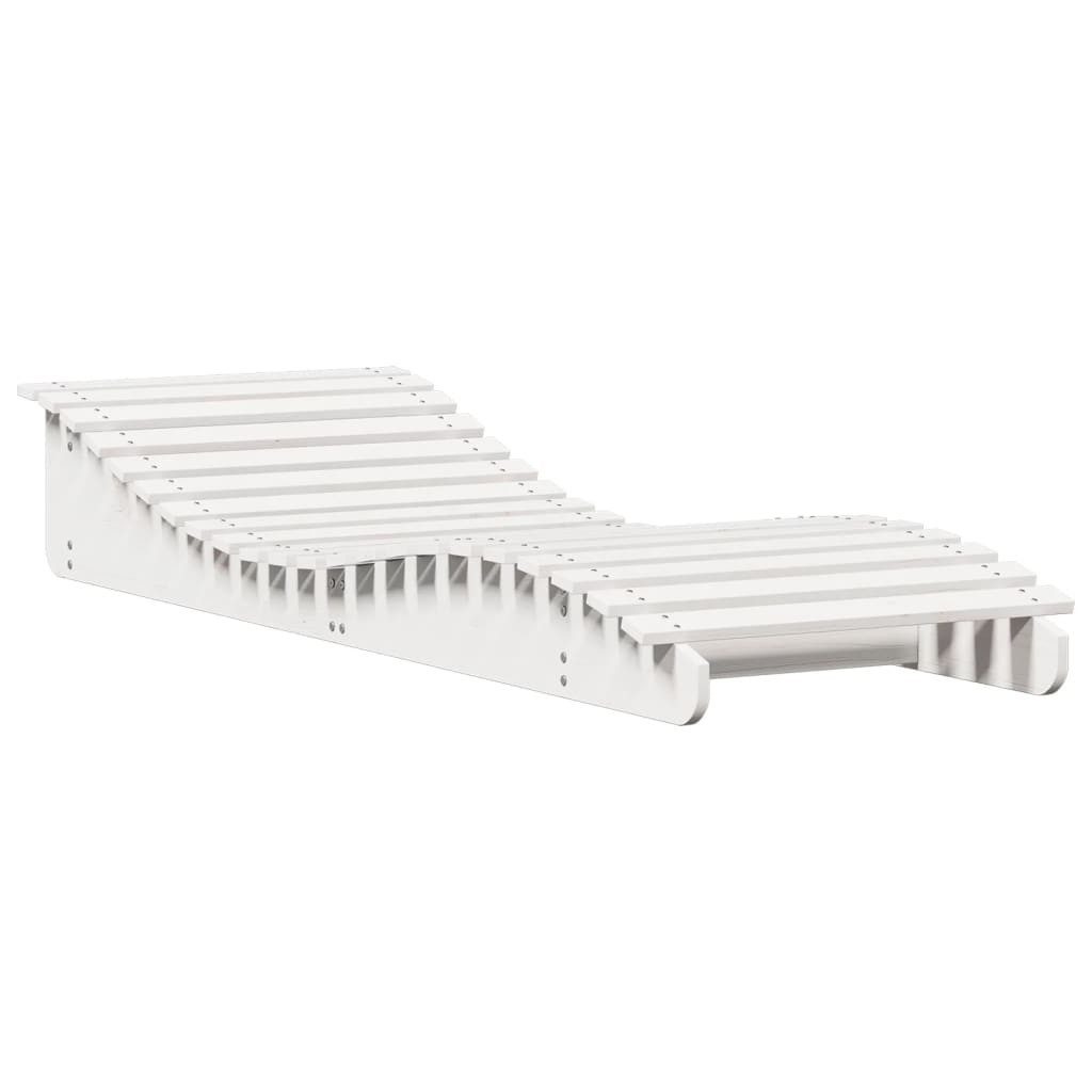 vidaXL Gartenliege 205 x 70 x 315 cm Poolliege Sonnenliege Weiß 205x70x31,5 cm Massivholz