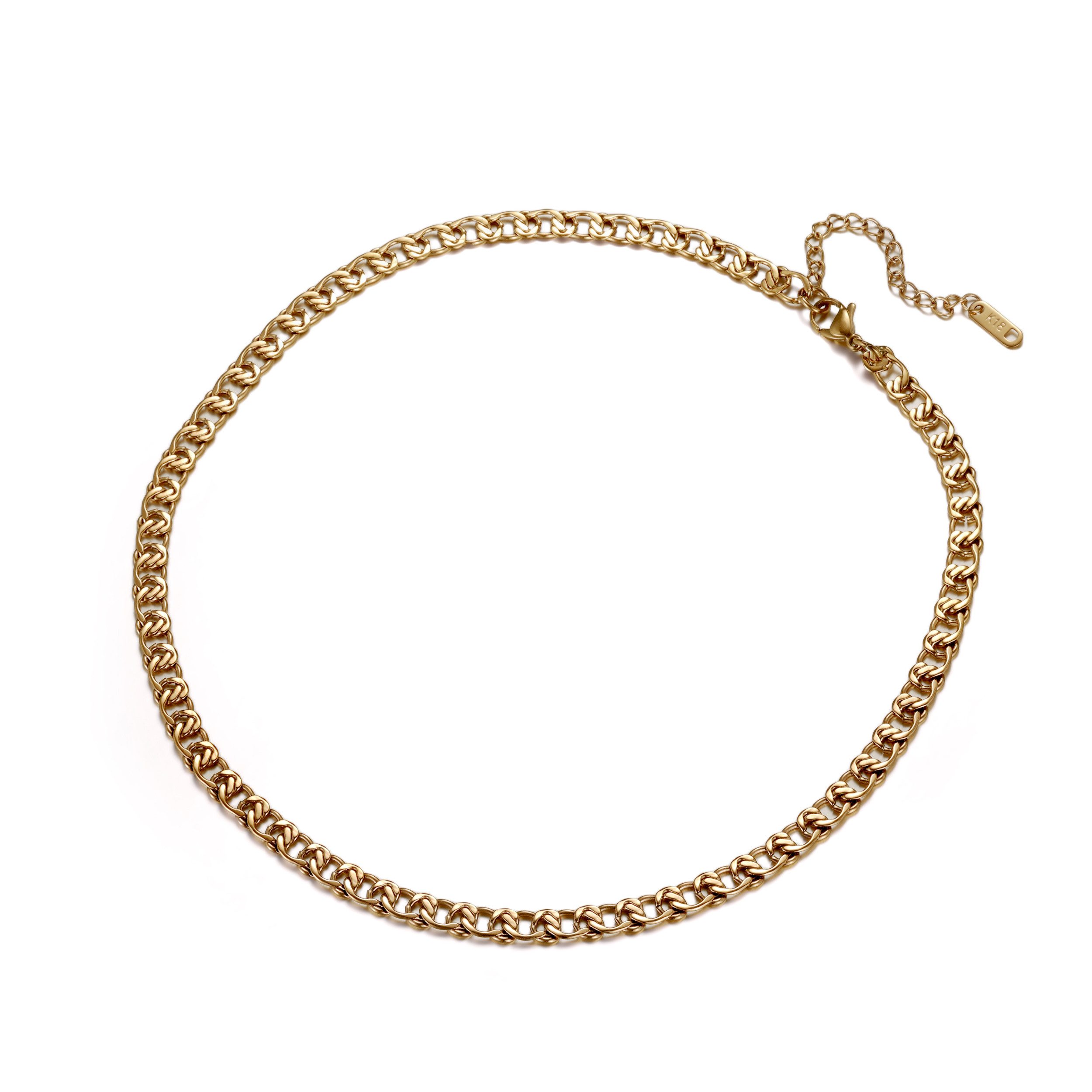Kette ohne Anhänger Schmuck Geschenk Edelstahl Halsschmuck Halskette Cuban