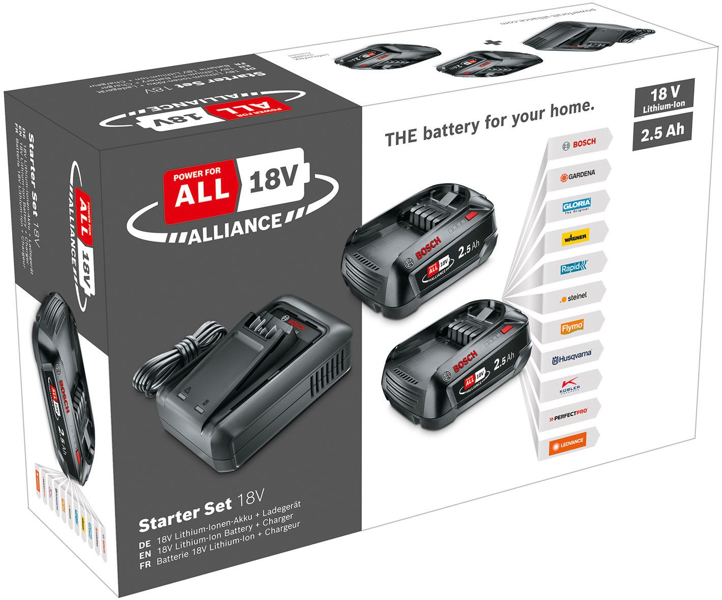 Bosch Home & Garden »PBA 18V 2.5Ah« Akku Starter-Set (2 St), inkl. Ladegerät – Bild 4 von 4