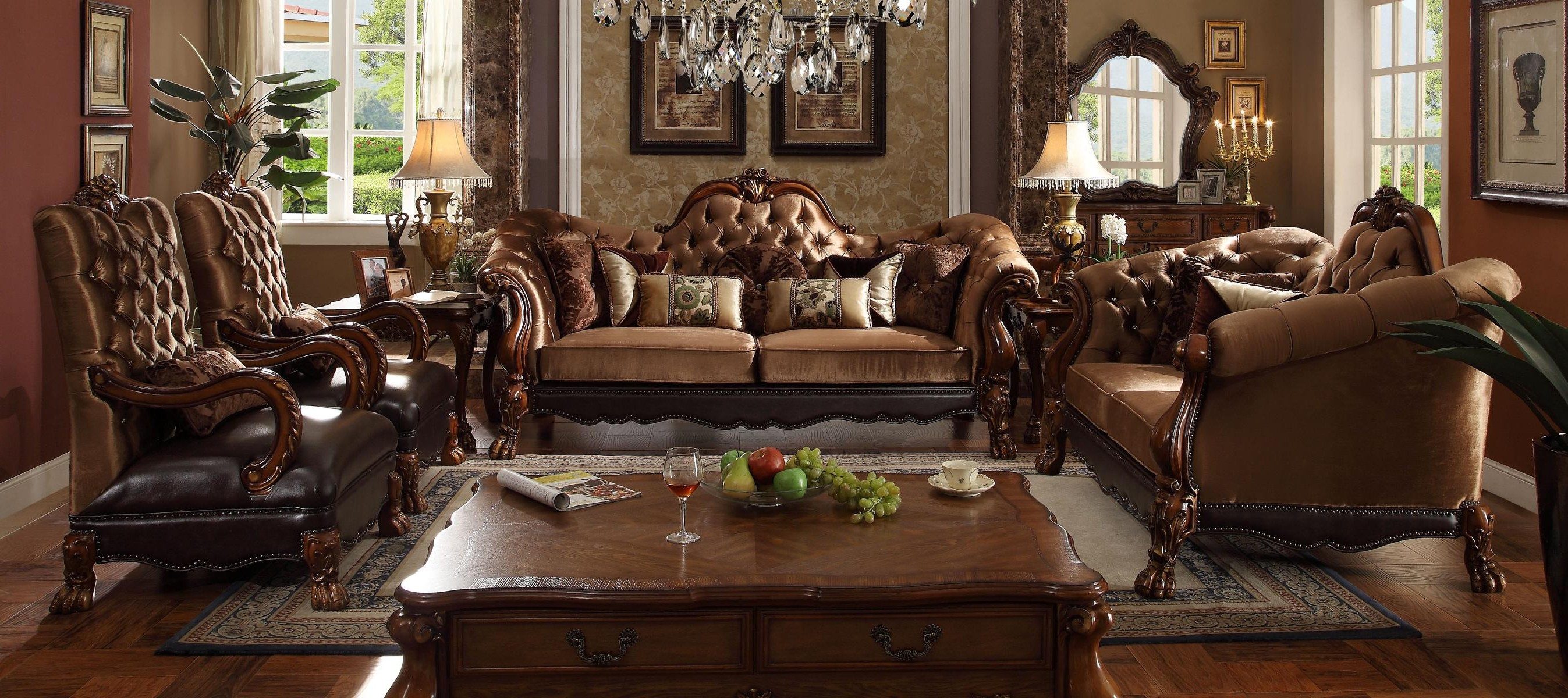 Xlmoebel Polstergarnitur Klassische Chesterfield Sofagarnitur 3+2+1 Sitzer Textil, (3-tlg), Made in Europa