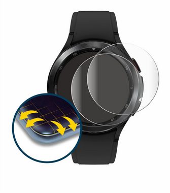 BROTECT Full-Screen Schutzfolie für Samsung Galaxy Watch 4 Classic (46mm), Displayschutzfolie, 2 Stück, 3D Curved klar