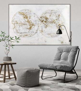 KUNSTLOFT Gemälde Entdeckung der Welt 120x80 cm, Leinwandbild 100% HANDGEMALT Wandbild Wohnzimmer