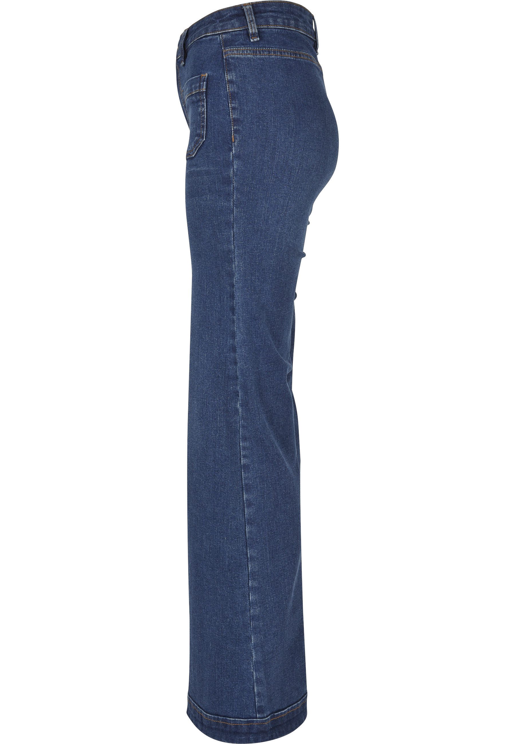 URBAN CLASSICS Stoffhose Urban Classics Damen Ladies Vintage Flared Denim Pants (1-tlg)