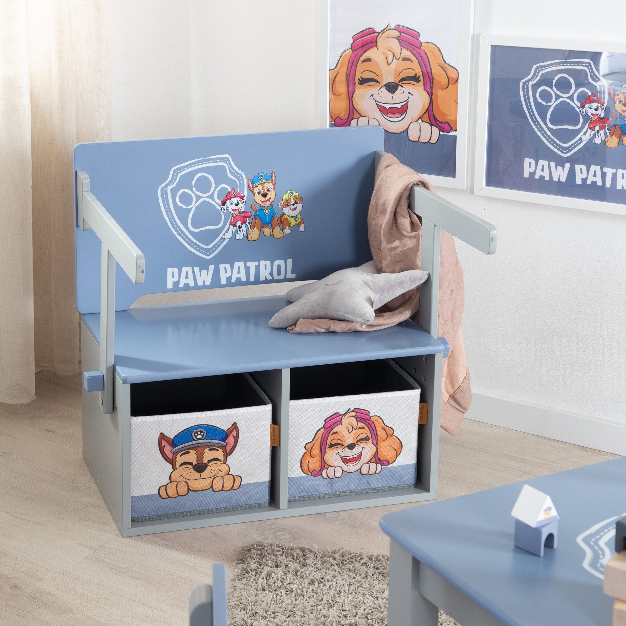 roba® Sitzbank Paw Patrol - Kinder Sitzbank mit klappbaren Tisch, Kindersit günstig online kaufen