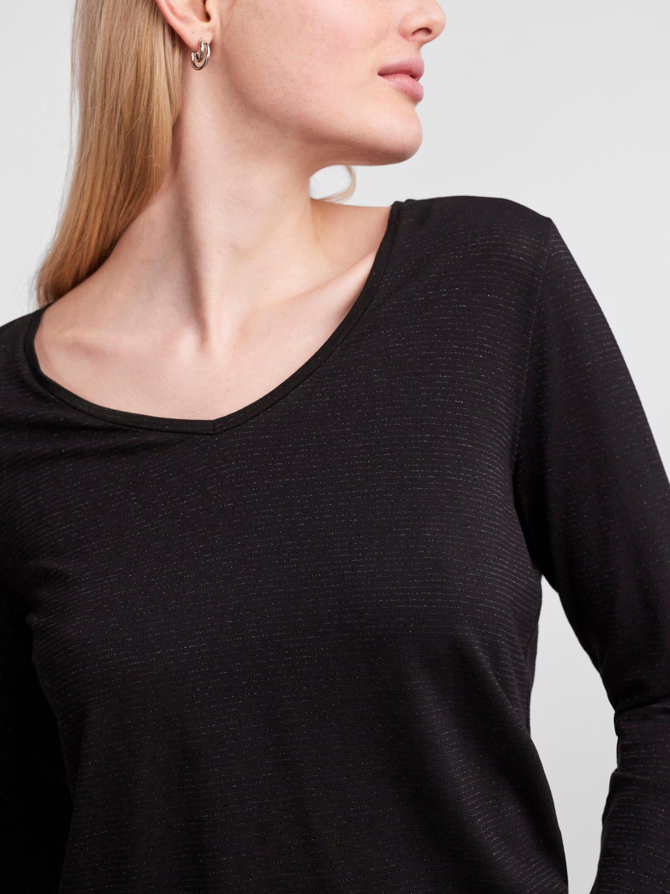 pieces Langarmshirt BILLO (1-tlg) Plain/ohne Details