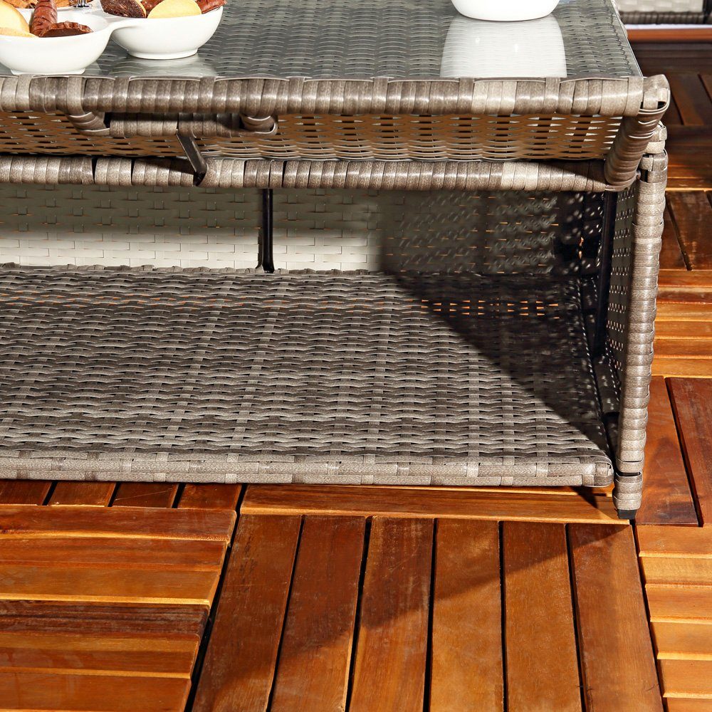 Mucola Gartenlounge-Set Polyrattan Lounge Rattanmöbel Sitzgruppe Gartenmöbel Gartenset, (Set, 4-tlg., Premium-Lounge), Hochwertige Flechtoptik