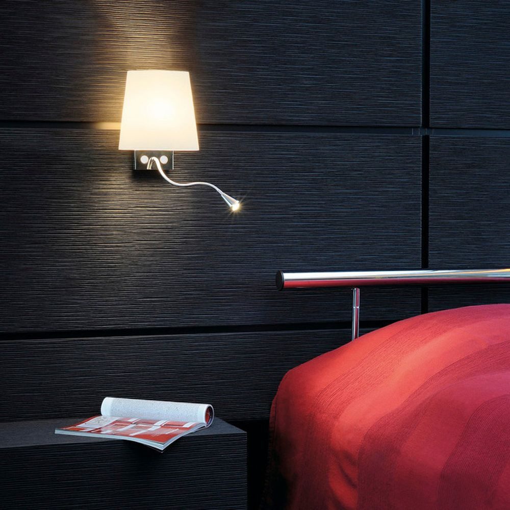 SLV Wandleuchte LED Wandleuchte Coupa Flex, weiß, silber, G9, mit Lesearm