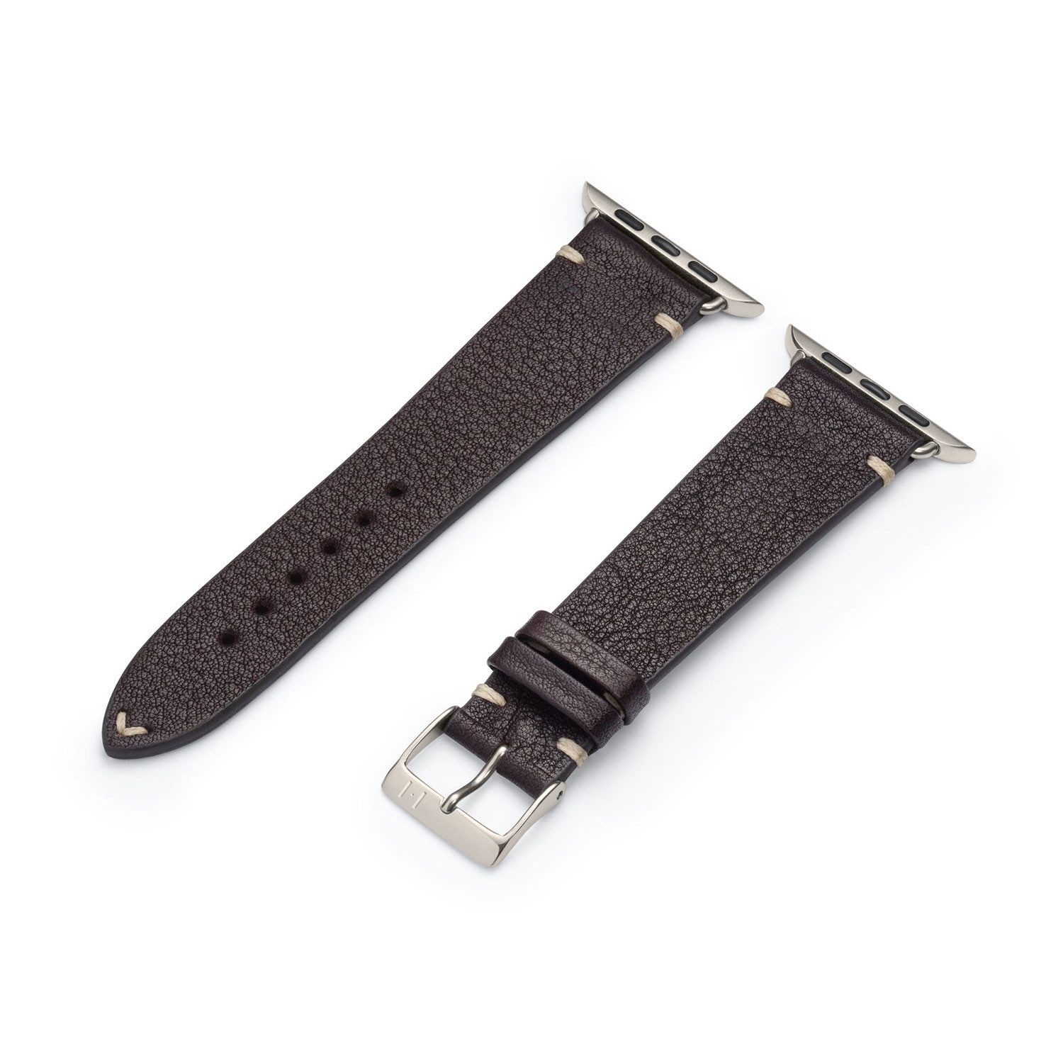 Selva Technik Uhrenarmband Lederarmband ALTONA, kompatibel mit Apple Watch Ultra, Ultra 2, Mokka