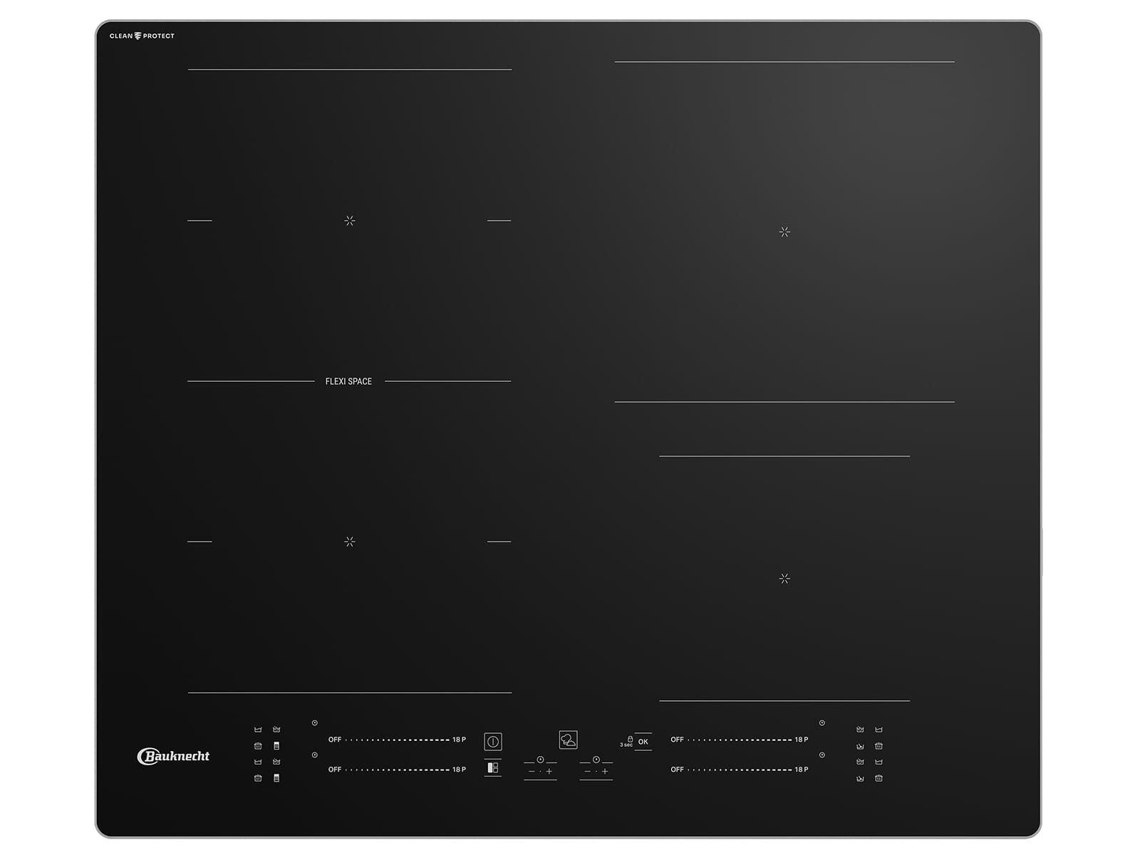 BAUKNECHT Induktions-Kochfeld 869991732280, autark, TouchControl-Bedienung