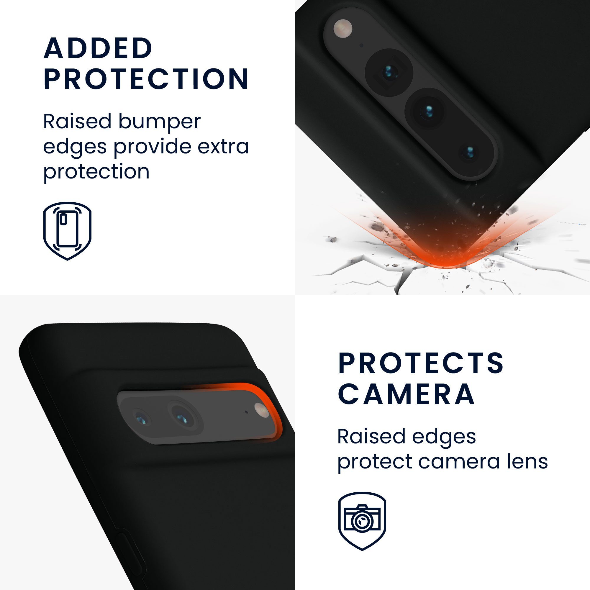 kwmobile Handyhülle Hülle für Google Pixel 7 Pro, Hülle Silikon gummiert - Handyhülle - Handy Case Cover