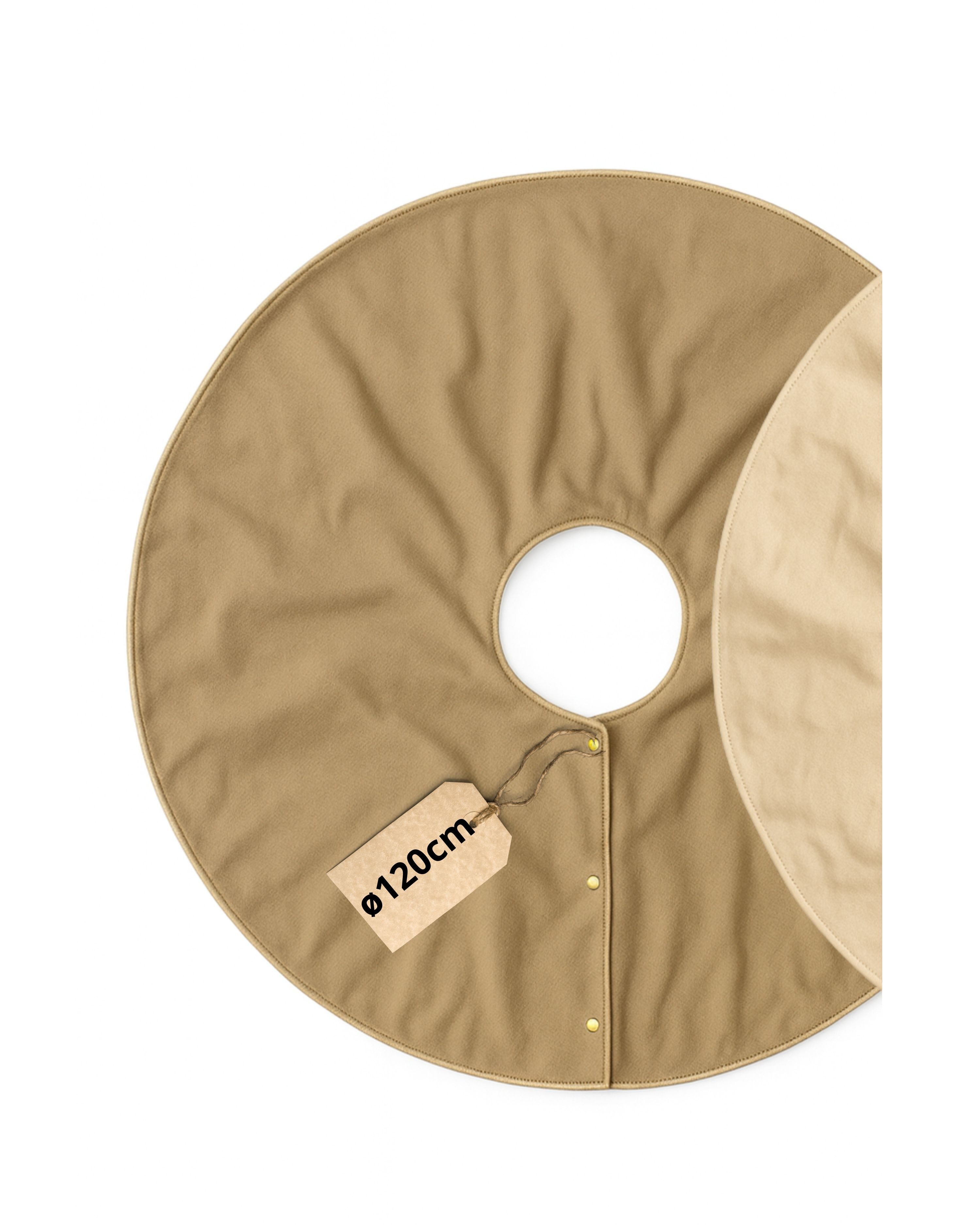 LIVLIG Weihnachtsbaumdecke rund Ø120 cm – Baumrock, Christbaumunterlage, aus Baumwolle, für weniger Harz und Nadeln, Magnetverschluss, 2 Кольора(ів)