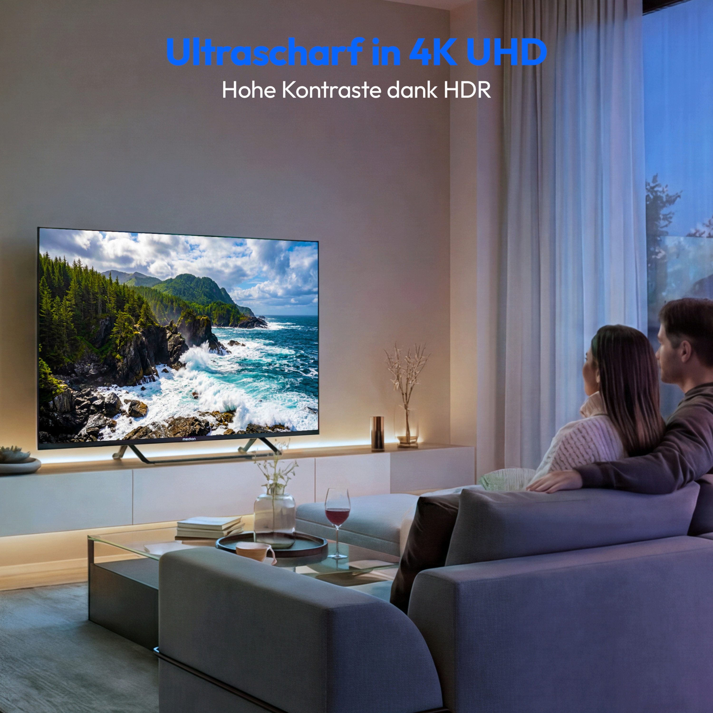 Medion® MD855401 LCD-LED Fernseher (138.8 cm/55 Zoll, 4K Ultra HD, 60Hz, X8552602)