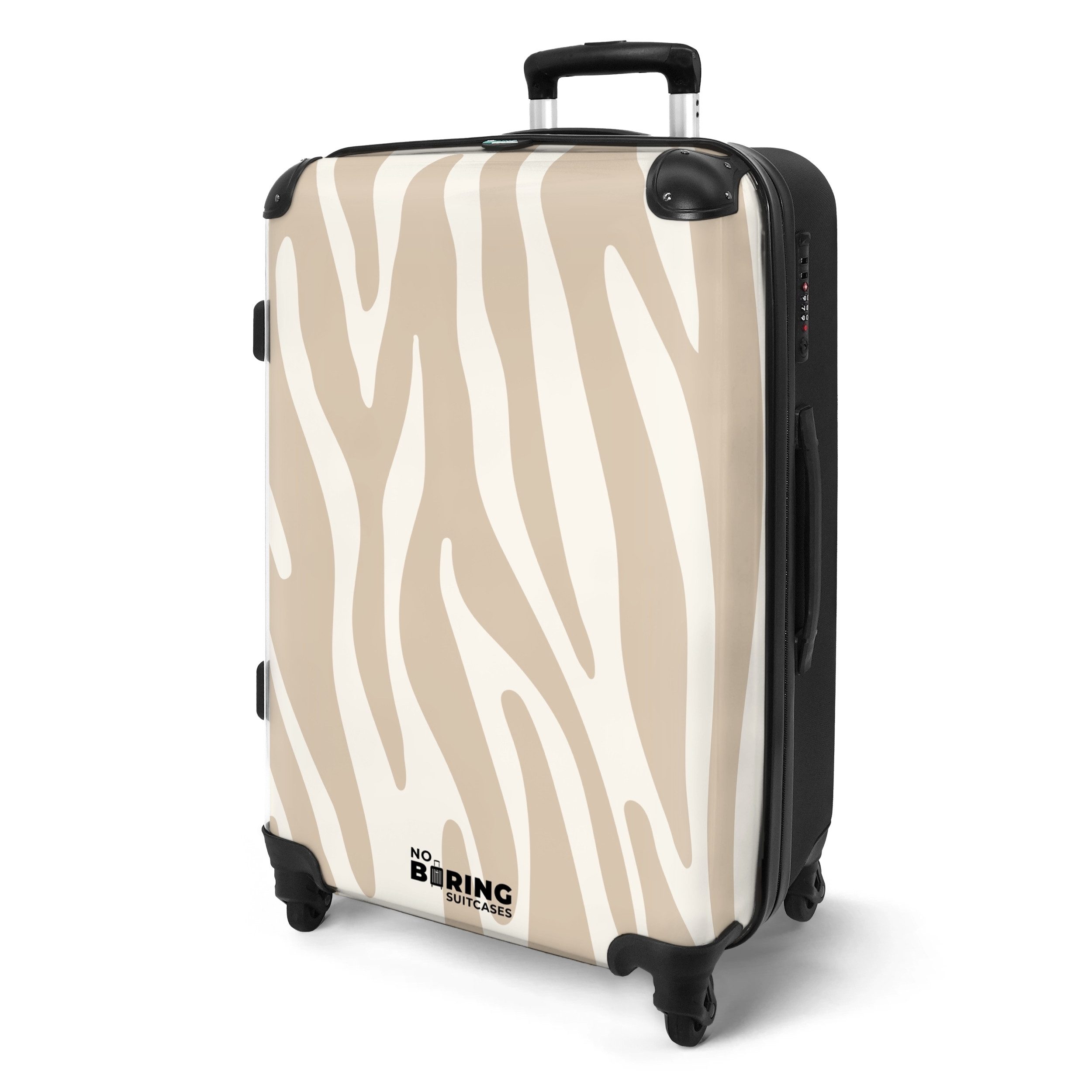 NoBoringSuitcases.com© Hartschalen-Trolley Zebramuster mit Beige und günstig online kaufen