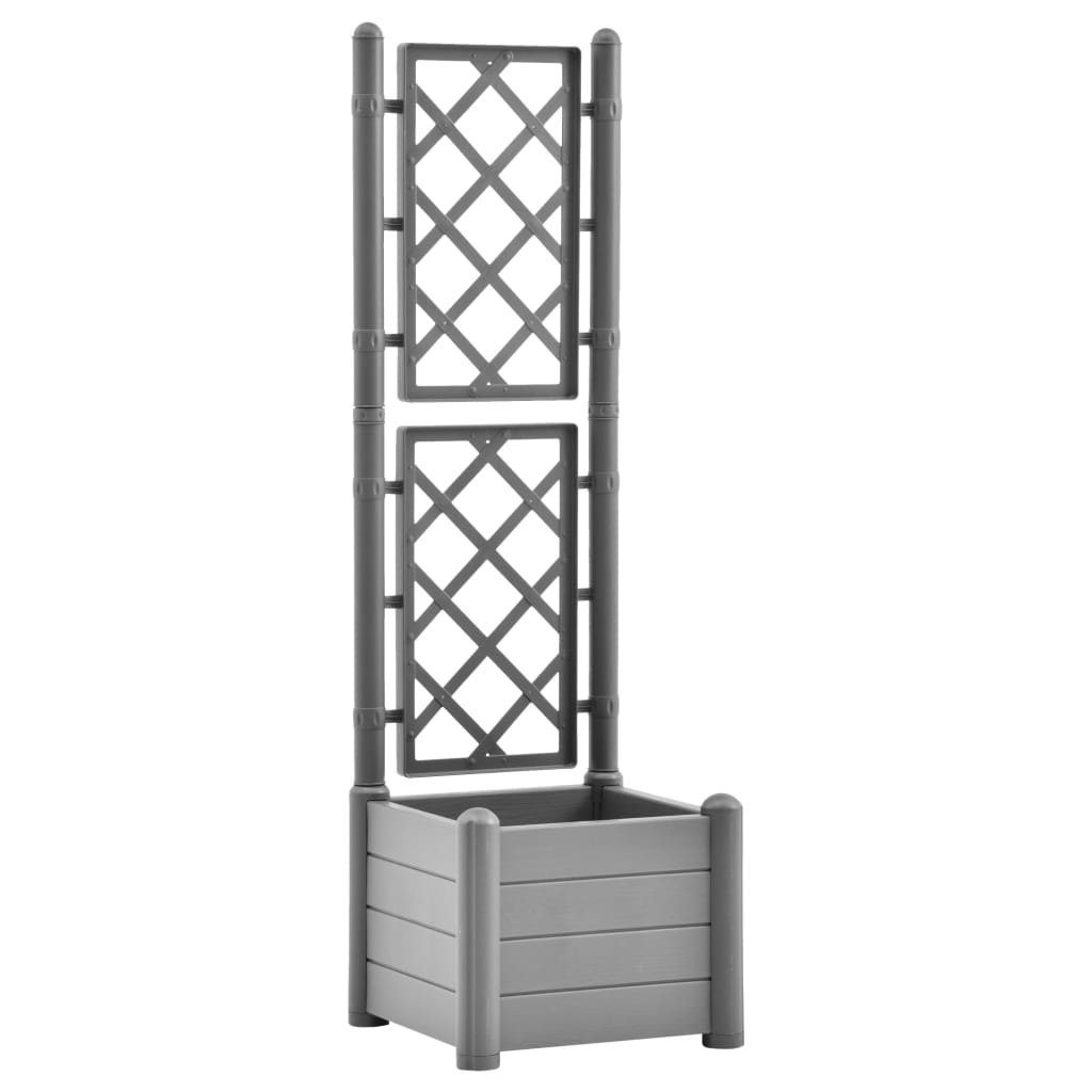 vidaXL Rankgitter 43 x 43 x 142 cm Rankhilfe Blumenkübel Pflanzkübel mit Rankgitter Spal