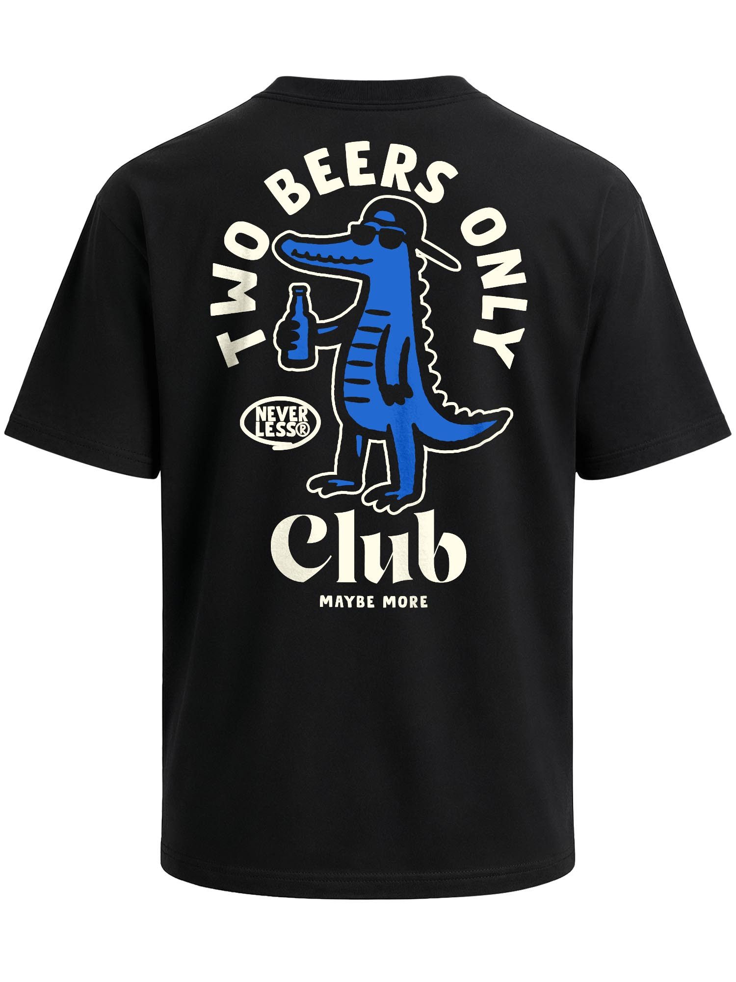 Neverless Oversize-Shirt Herren T-Shirt - Two Beers only - Oversized Relaxed Fit Sommer mit Print