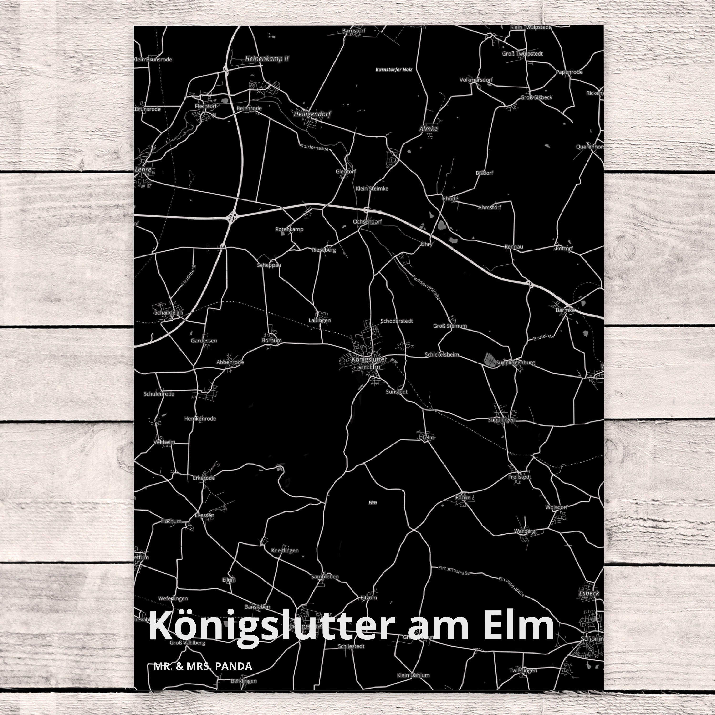 & Mr. Karte, - Einla Elm Königslutter Geburtstagskarte, Mrs. Postkarte Geschenk, Panda am Stadt,