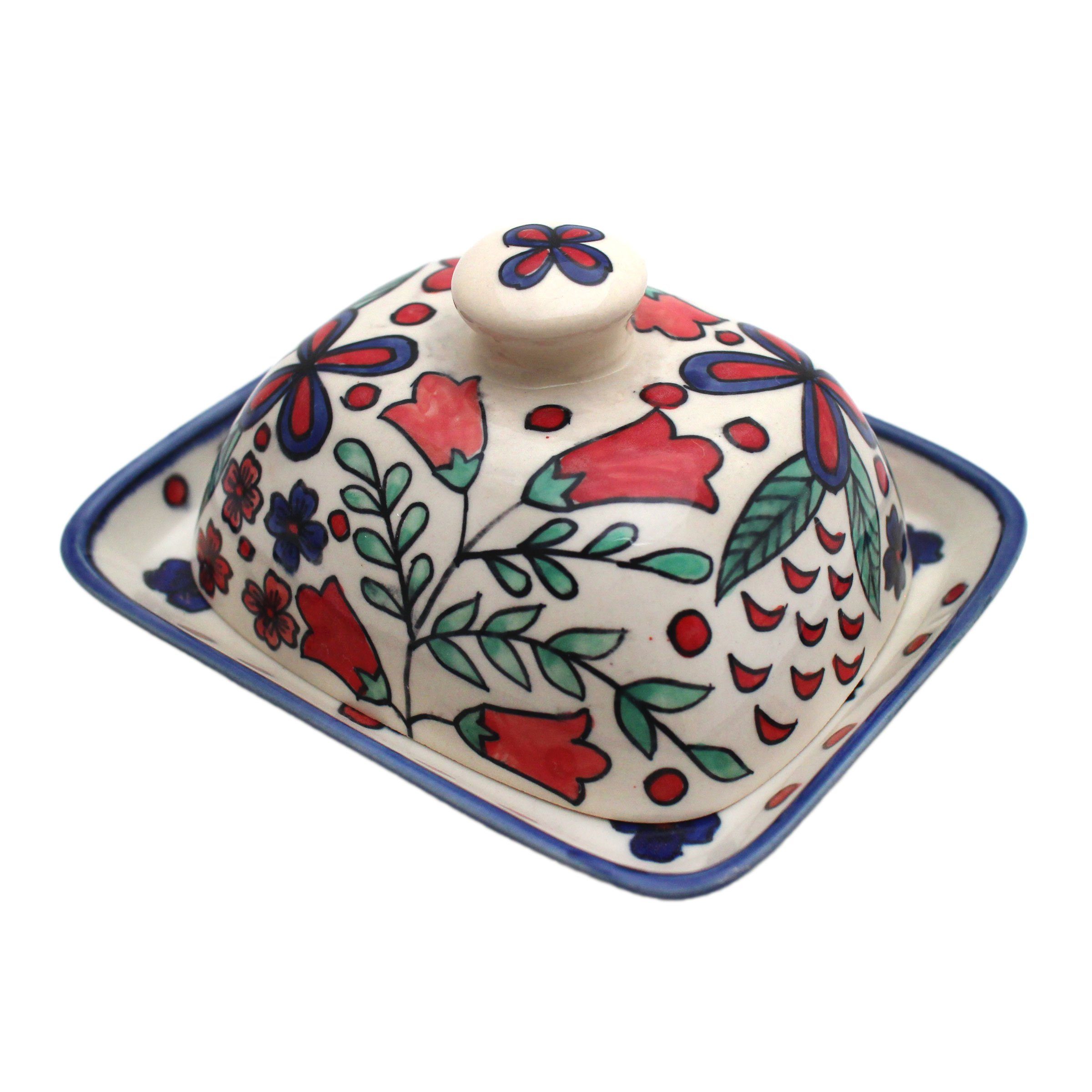 Gall&Zick Butterdose Butterdose aus handbemalter Keramik