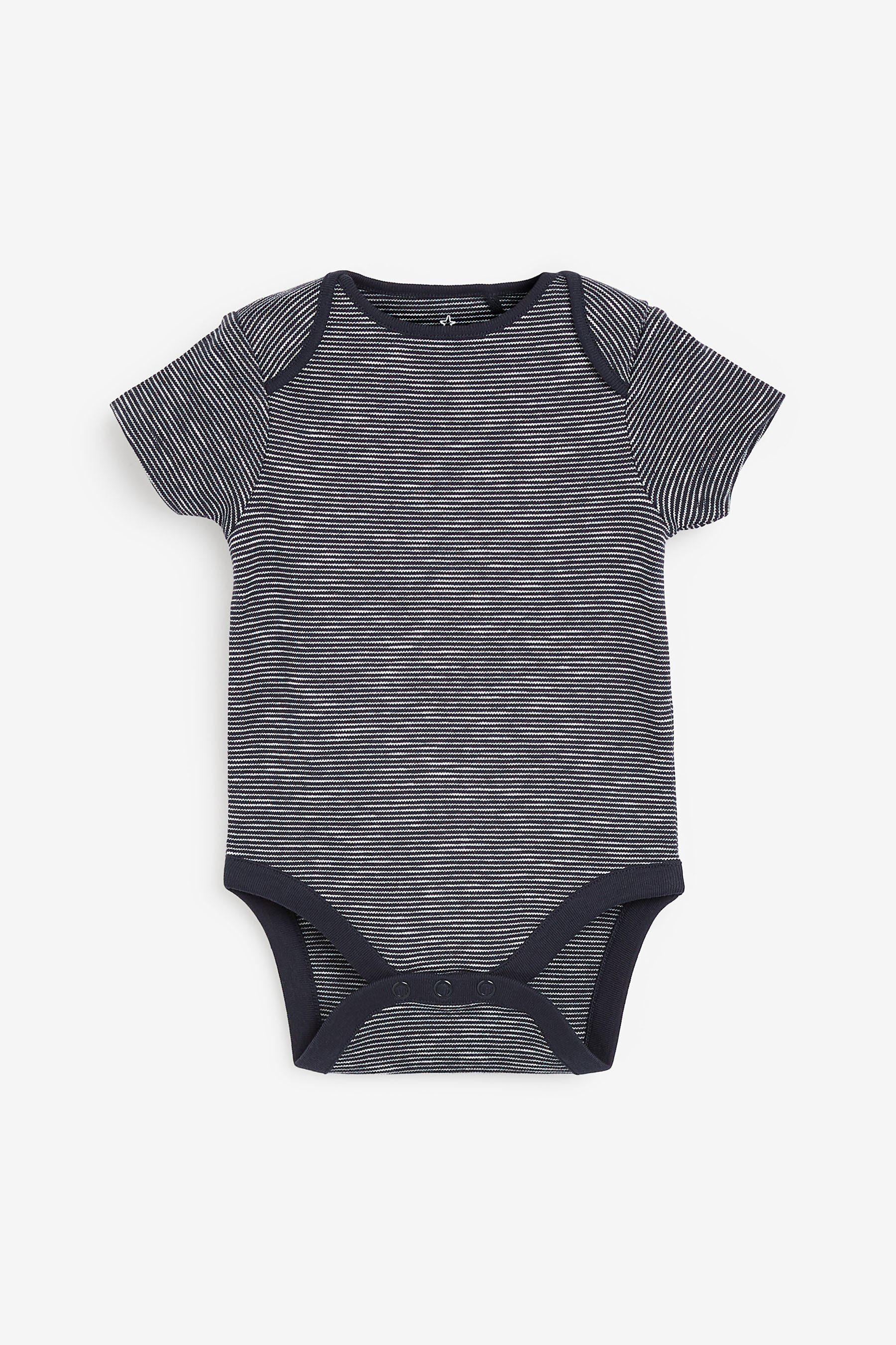 Baby-Bodysuits 5 x kurzärmelige Navy Next Kurzarmbody (3-tlg) Star