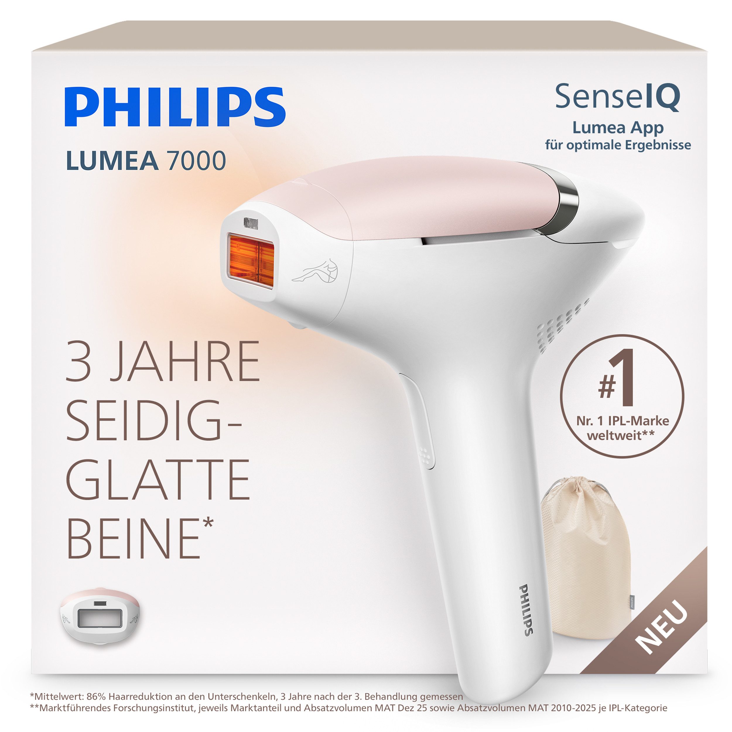 Philips IPL-Haarentferner Das Philips Lumea Series 7000 BRI930/00, NEUHEIT, 1 Aufsatz (Körper)