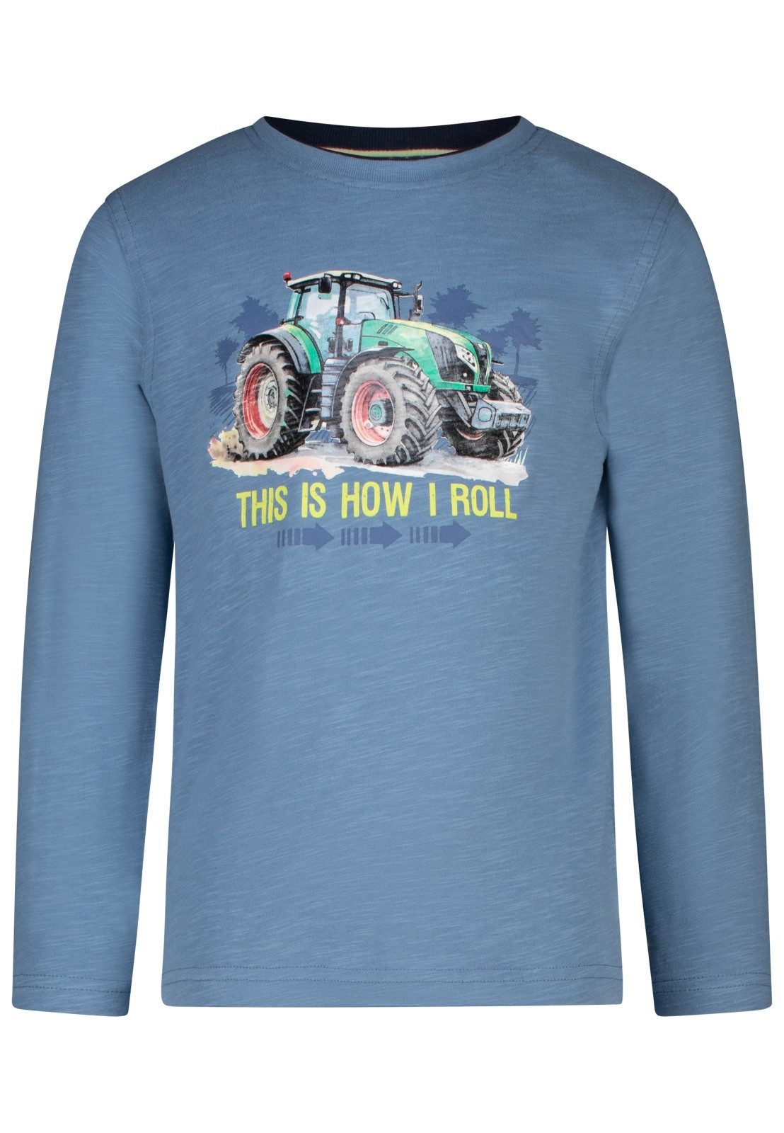 SALT AND PEPPER Langarmshirt Salt & Pepper Jungen Langarmshirt Traktor Trekker blue (1-tlg)