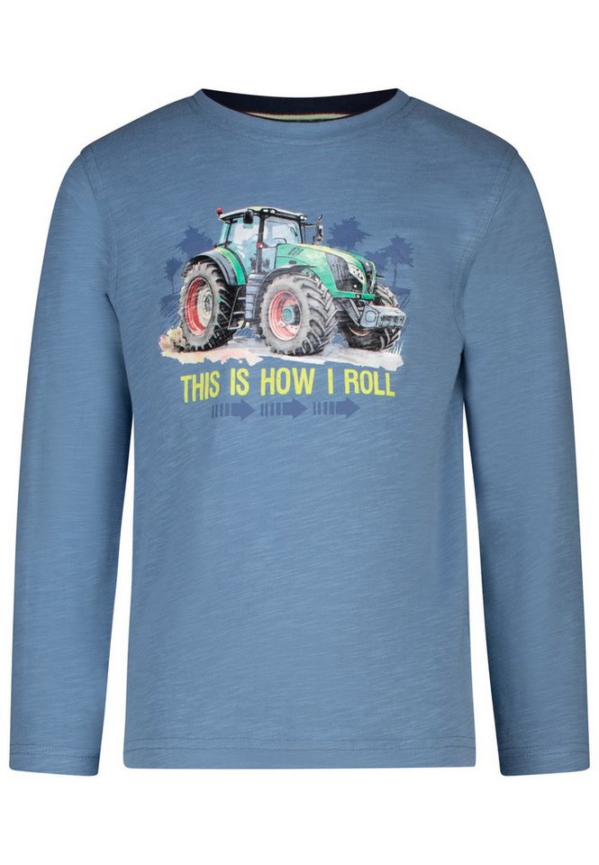 SALT AND PEPPER Langarmshirt Salt & Pepper Jungen Langarmshirt Traktor Trekker blue (1-tlg)