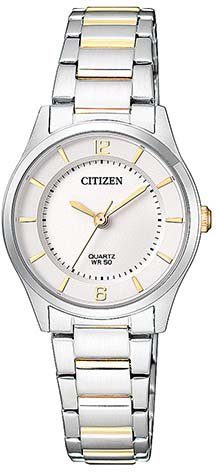 Citizen Quarzuhr ER0201-72A, Armbanduhr, Damenuhr, Edelstahlarmband, Datum