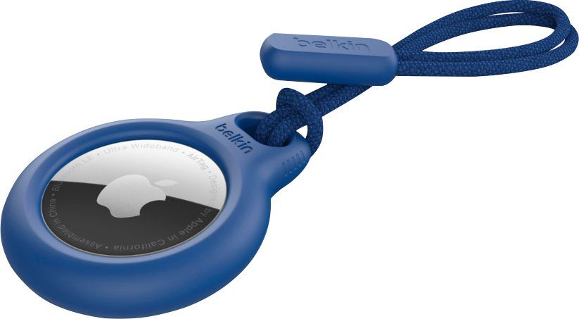 Belkin Schlüsselanhänger Secure Schlaufe Apple AirTag mit für blau Holder