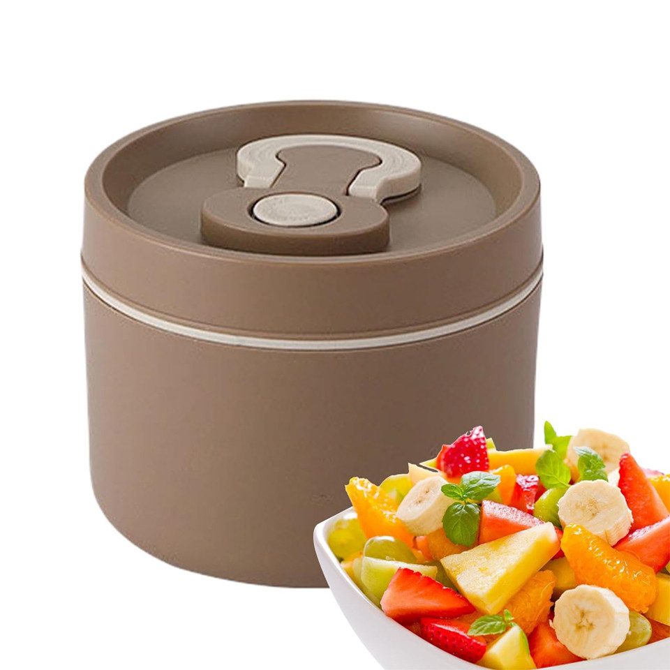 Venkuber Thermoschüssel Thermobehälter für Essen 520ml, Warmhaltebehälter aus Edelstahl, mit Löffel und Deckel