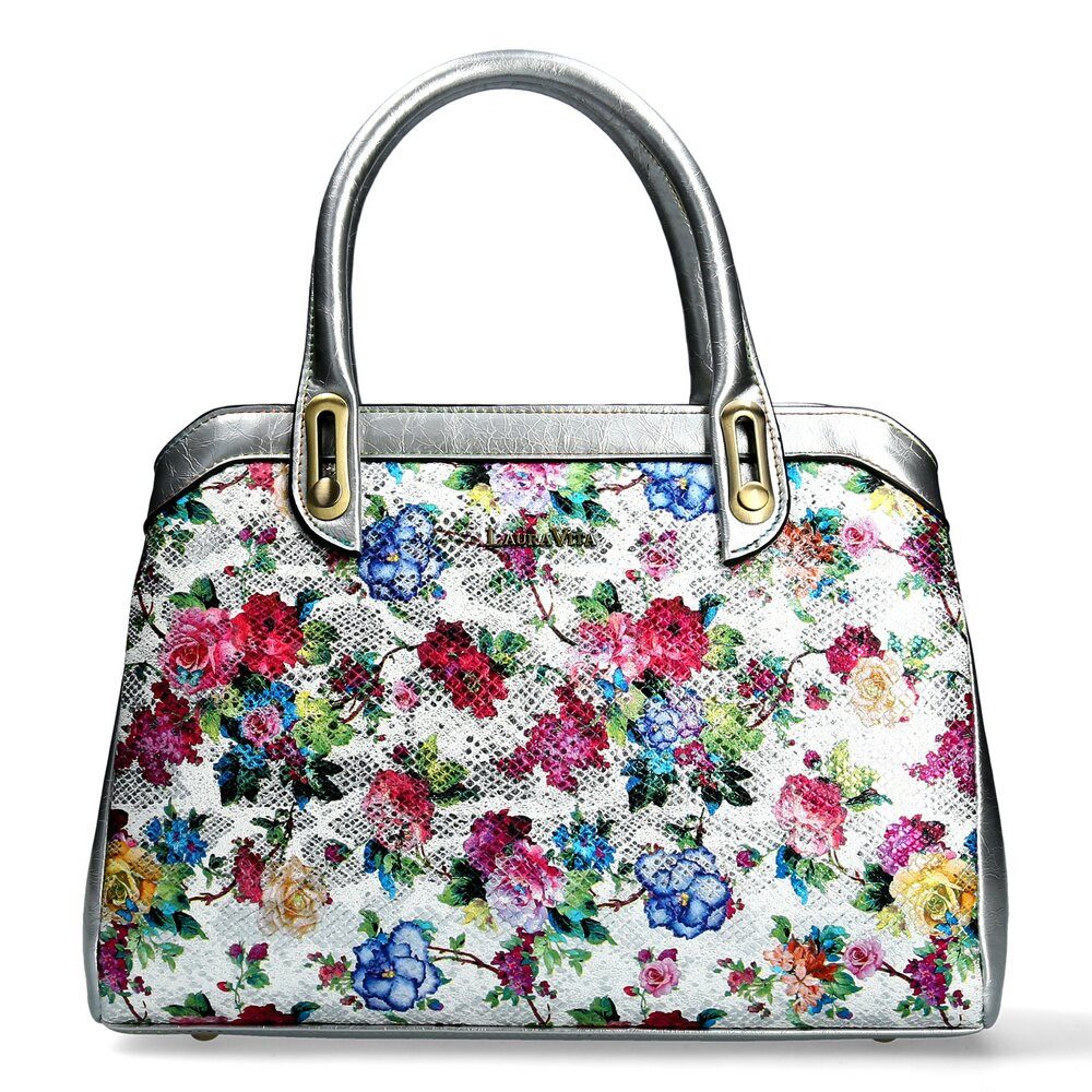 LAURA VITA Handtasche Laura Vita - ARAMIS 04 - Weiß;Silber;Mehrfarbig