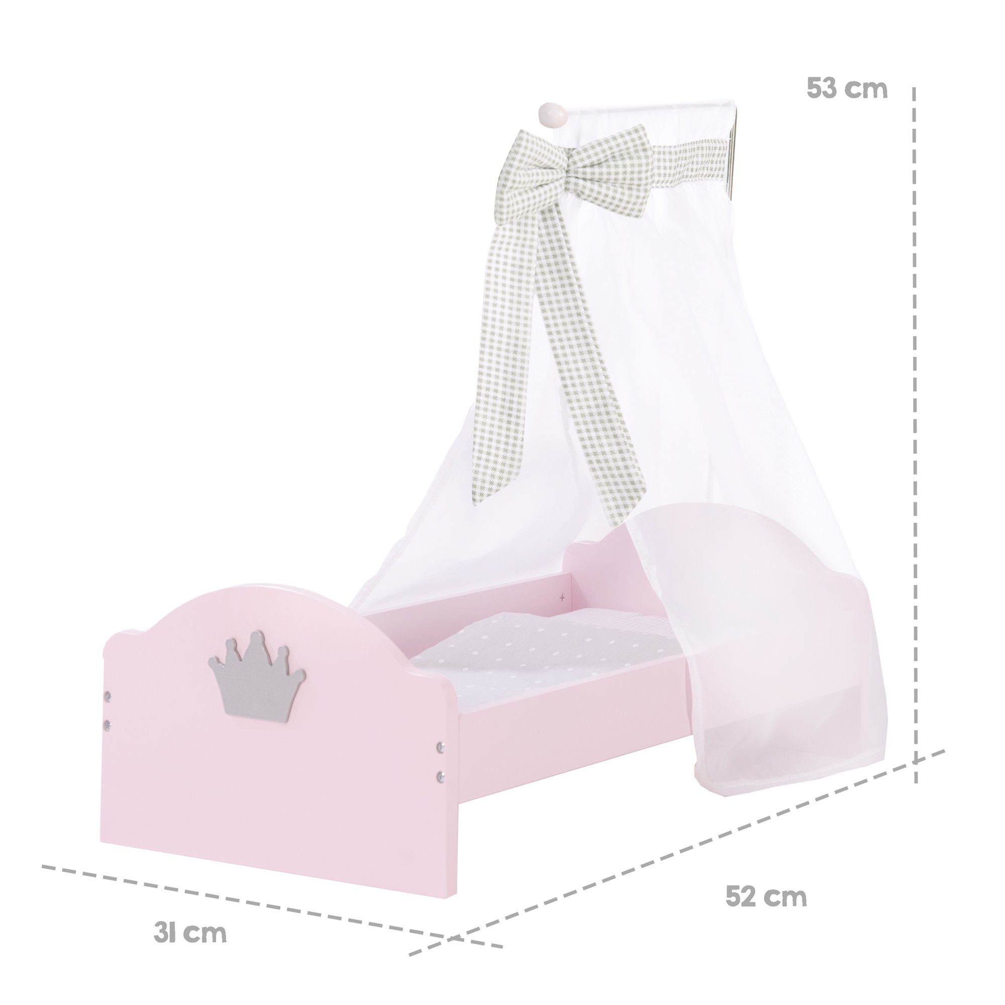 roba® Puppenbett Prinzessin Sophie, inkl. textiler Ausstattung, Bettwäsche und Himmel