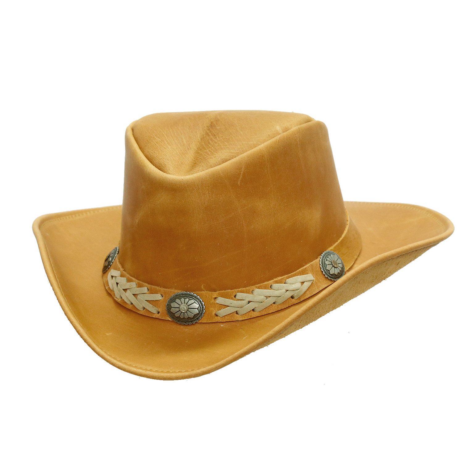 Outbacker Cowboyhut Cowboy Lederhut mit formbarer Krempe und UPF 50+ Schutz