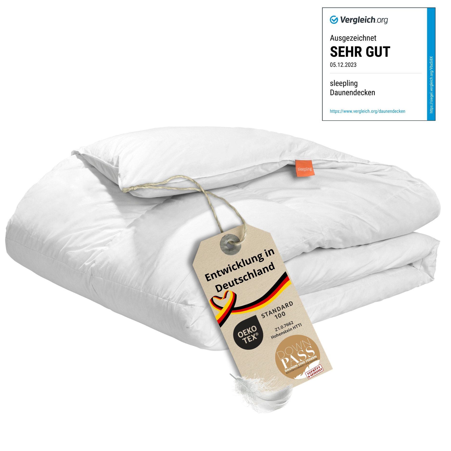 sleepling Daunenbettdecke Komfort, 135 x 200 cm, 155 x 220 cm, weitere Größ günstig online kaufen