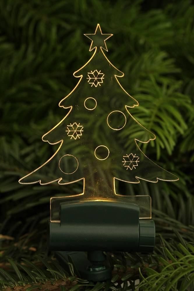 Star-Max Christbaumschmuck 35217 LED Acryllichter-Set 5 Motive mit je einer LED warmweiß inkl. FB