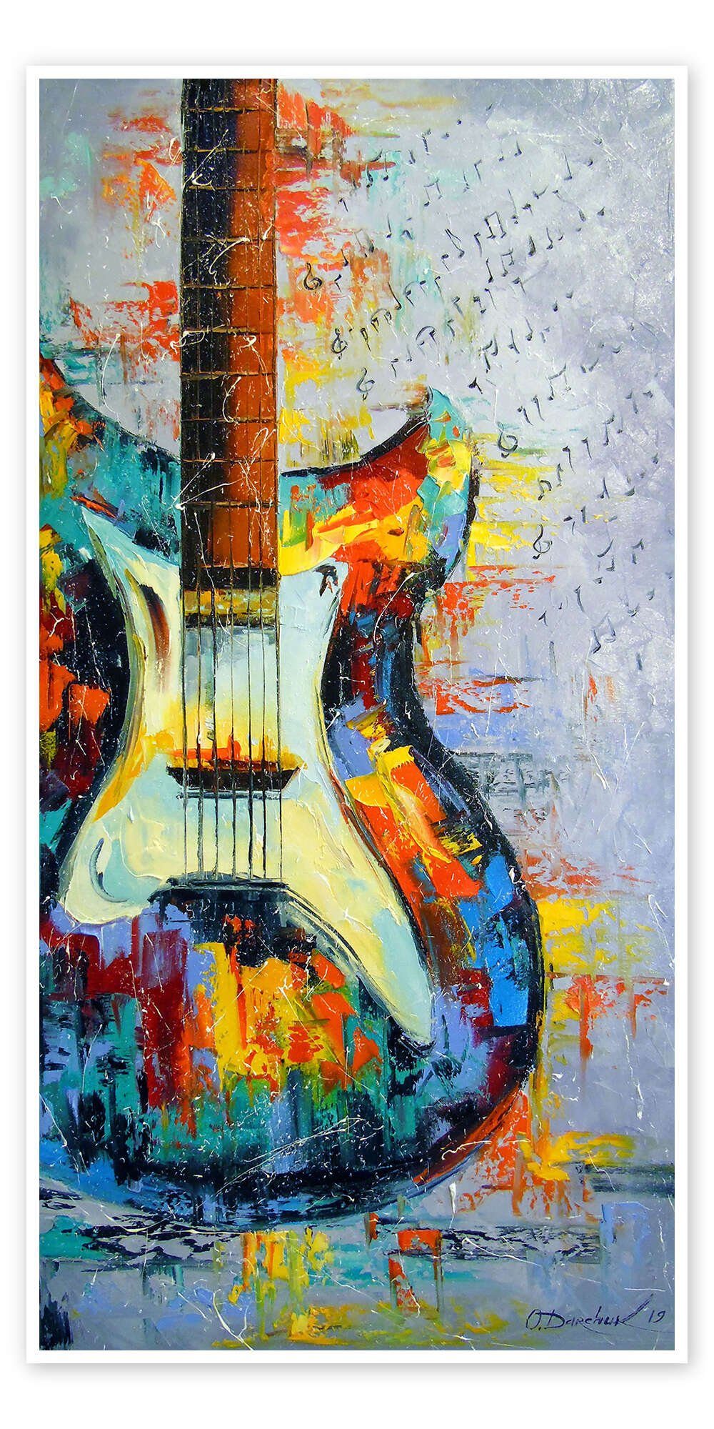 Posterlounge Wandbild Gitarre, Olha Darchuk, erhältlich als Плакат, Leinwandbild, Wandsticker oder Acrylglasbild