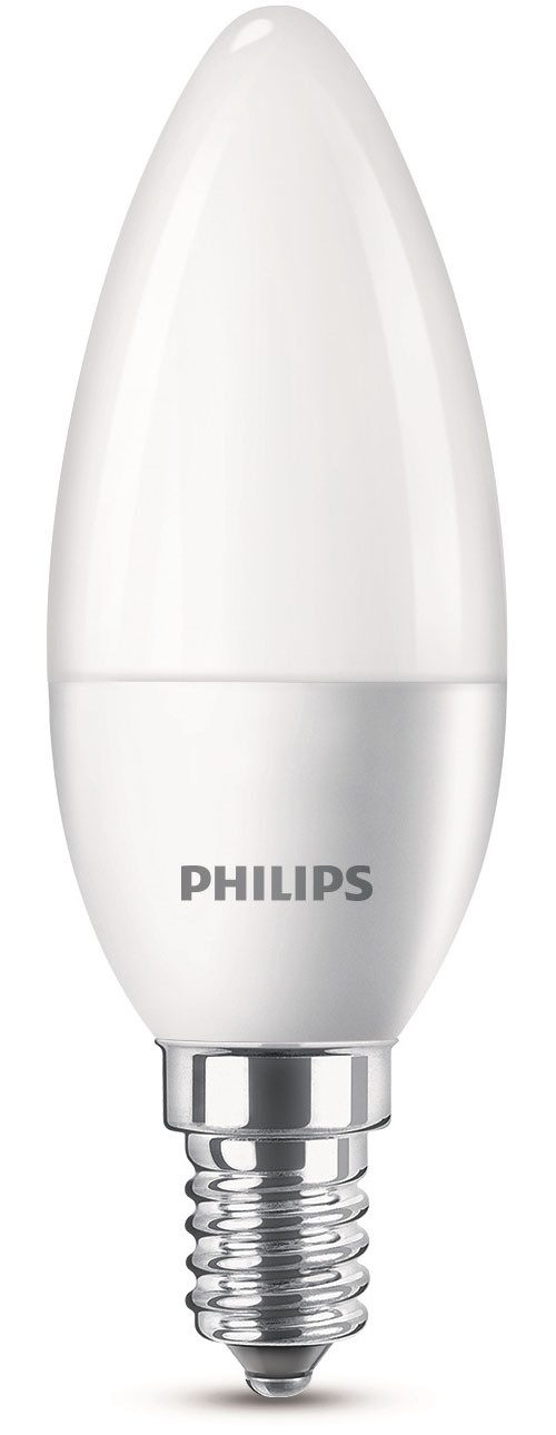 Philips Hue LED-Leuchtmittel LED classic Lampe 40W E14 Kerze 470lm matt 4er Pack, E14