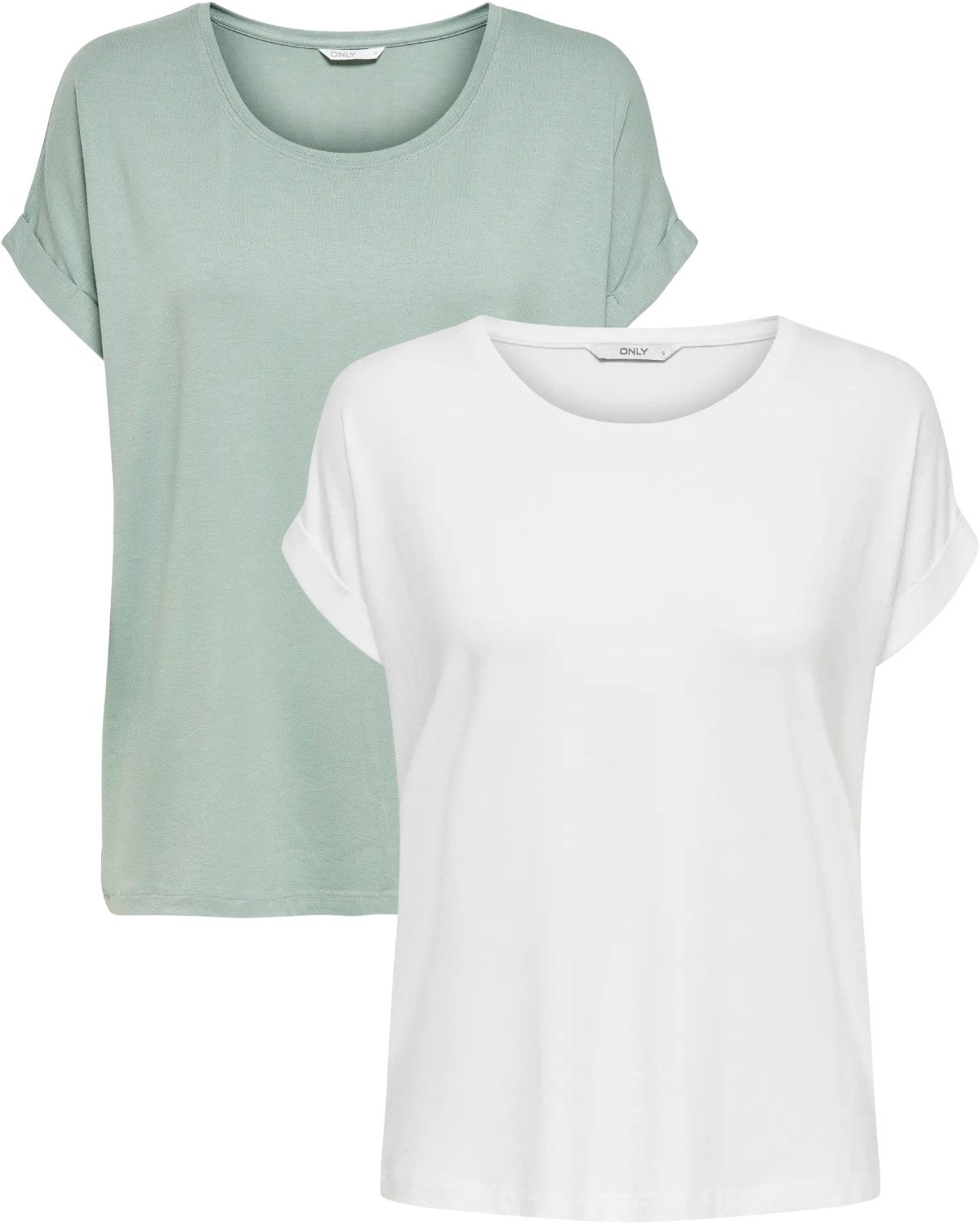 ONLY T-Shirt Stilvolles Basic Shirt mit Rundhalsausschnitt (2er-Pack) unifa günstig online kaufen