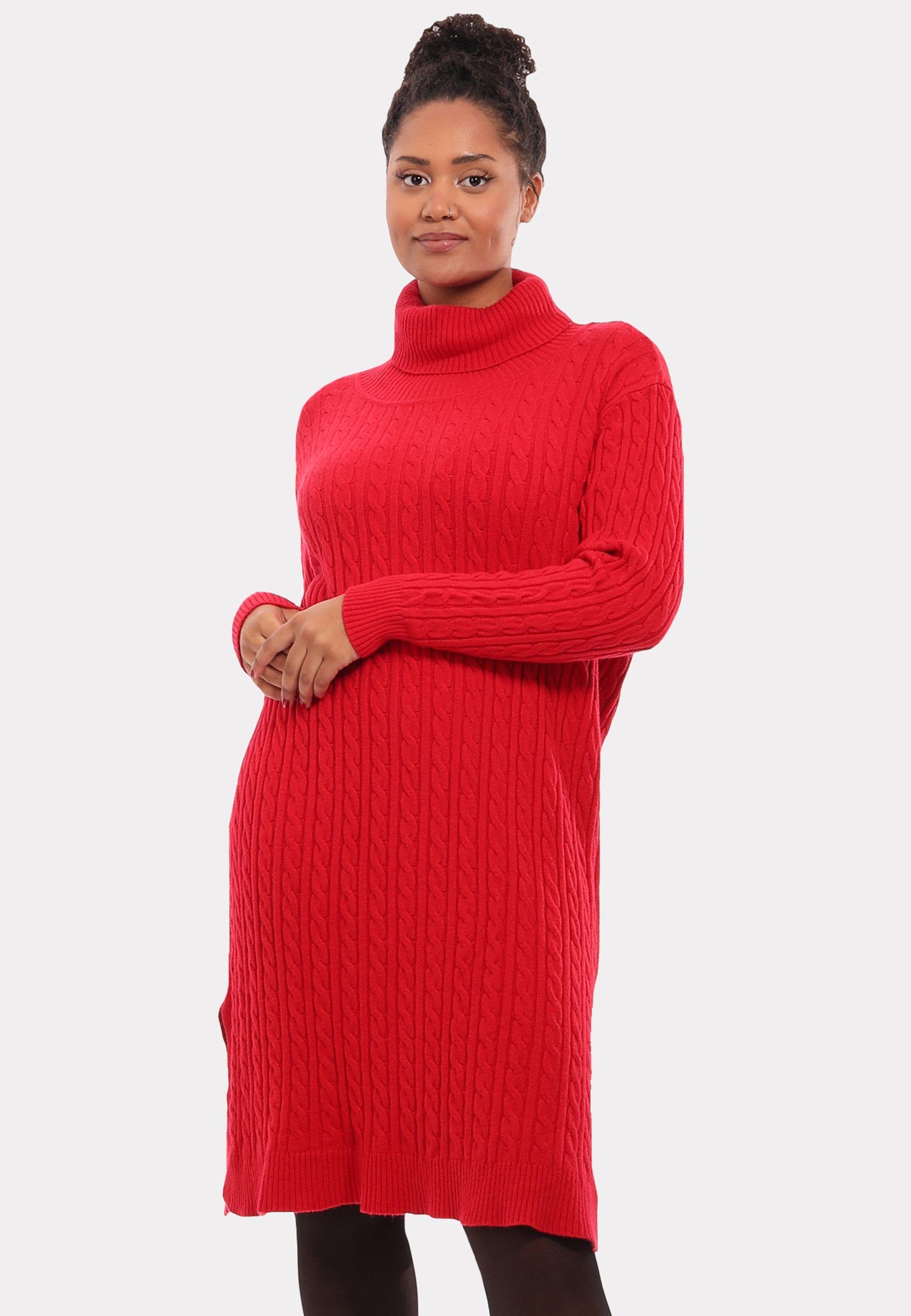 YC Fashion & Style Strickkleid Strickkleid Elegance" – Modischer Turtleneck im Oversize-Stil (Kein Set, 1 -tlg) Langarm, Strickmix, in Unifarbe, bequem zu tragen, mit Rollkragen