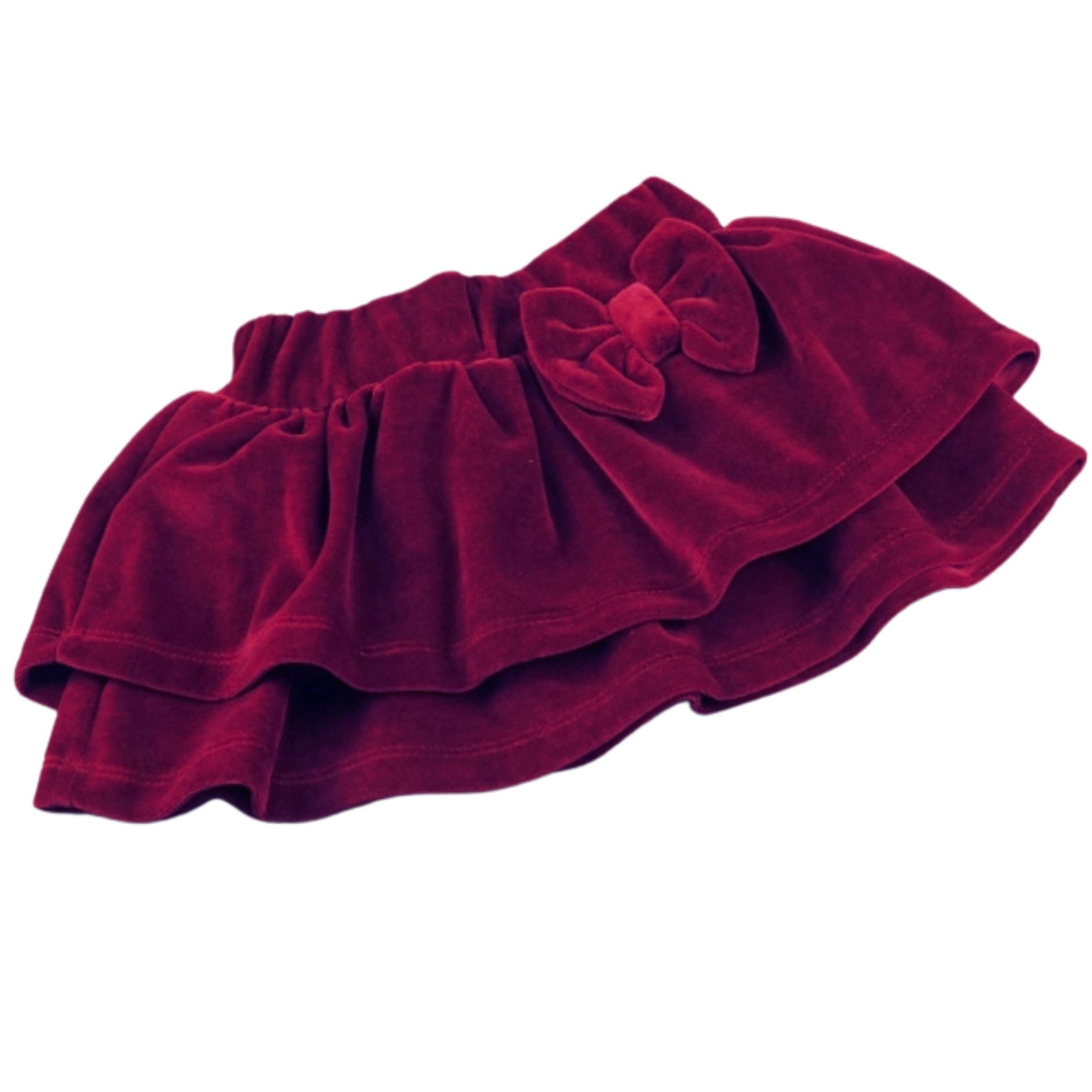 Babymajawelt Volantrock Baby Kind Rock, Samtrock (1-tlg) Mit dekorative Schleife, Weiches Samt, Festlich