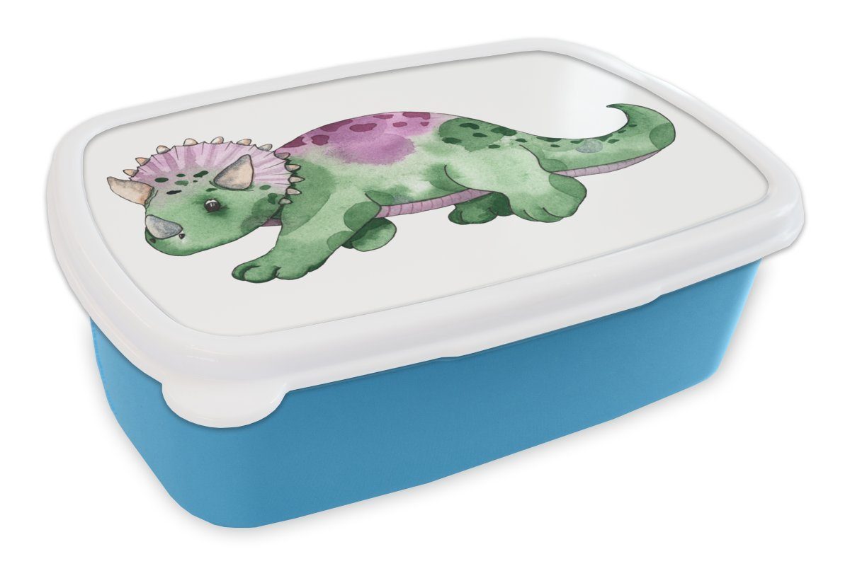MuchoWow Lunchbox Dinosaurier - Kinderzimmer - Grün - Jungen - Mädchen