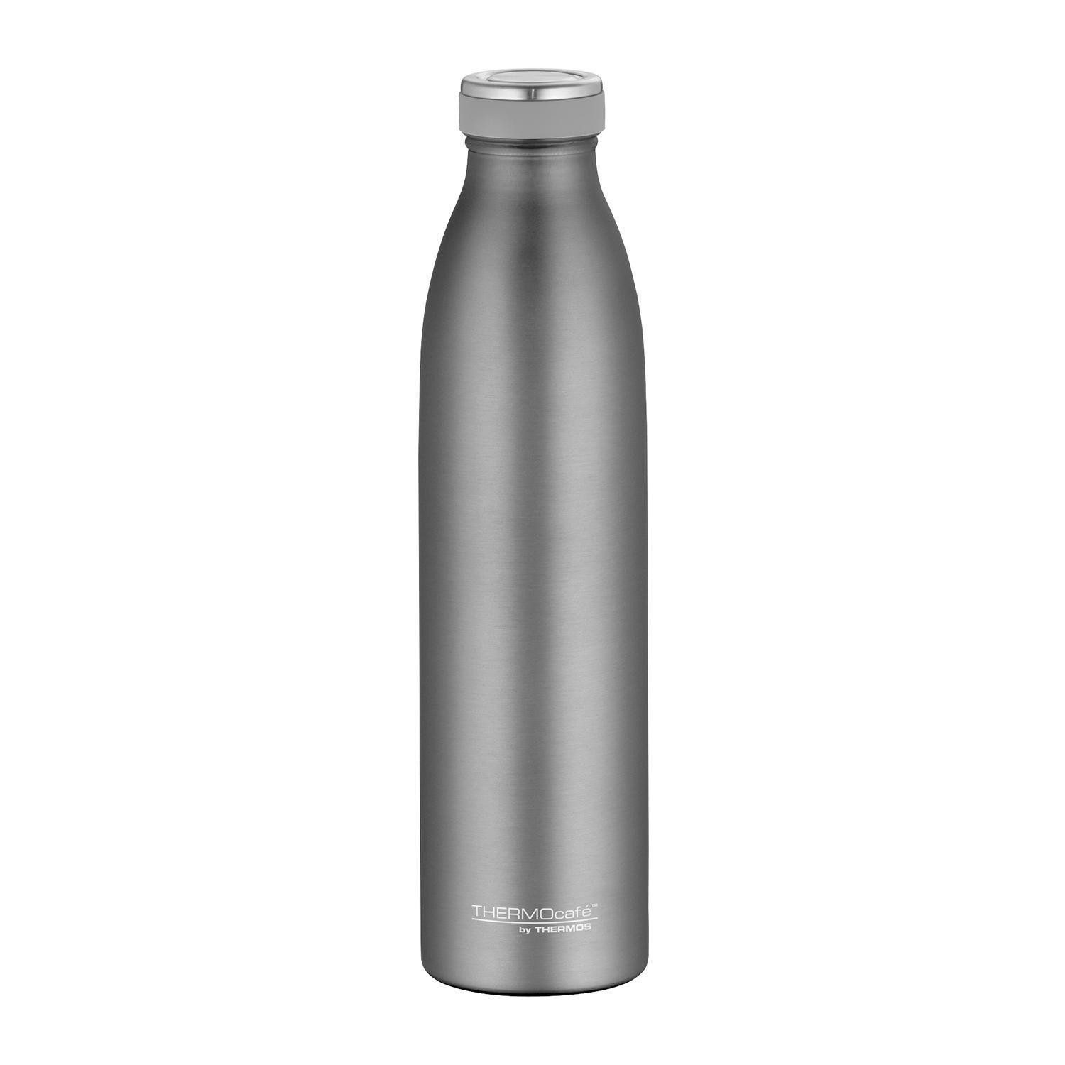THERMOS Isolierflasche THERMOCAFE, 750 ml, Steingrau matt, Edelstahl, Auslaufsicher, 24 Stunden kalt, 12 Stunden warm