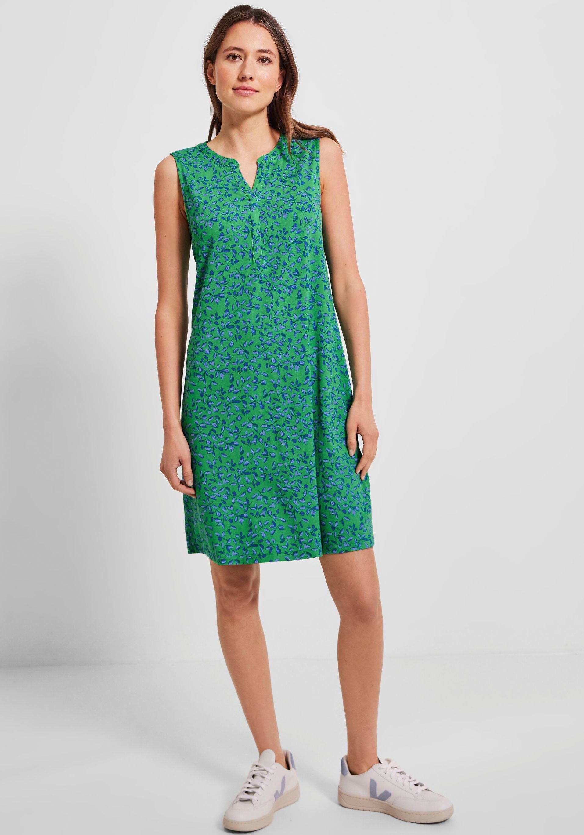 Abschlag Cecil Jerseykleid mit Blumenmuster fresh green