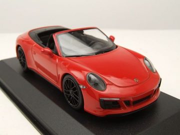 Minichamps Modellauto Porsche 911 (991.2) Carrera 4 GTS Cabrio 2016 orange Modellauto 1:43, Maßstab 1:43