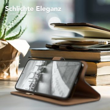 EAZY CASE Handyhülle Uni Bookstyle für Samsung Galaxy S21 5G 6,2 Zoll, Schutzhülle mit Standfunktion Kartenfach Handytasche aufklappbar Etui
