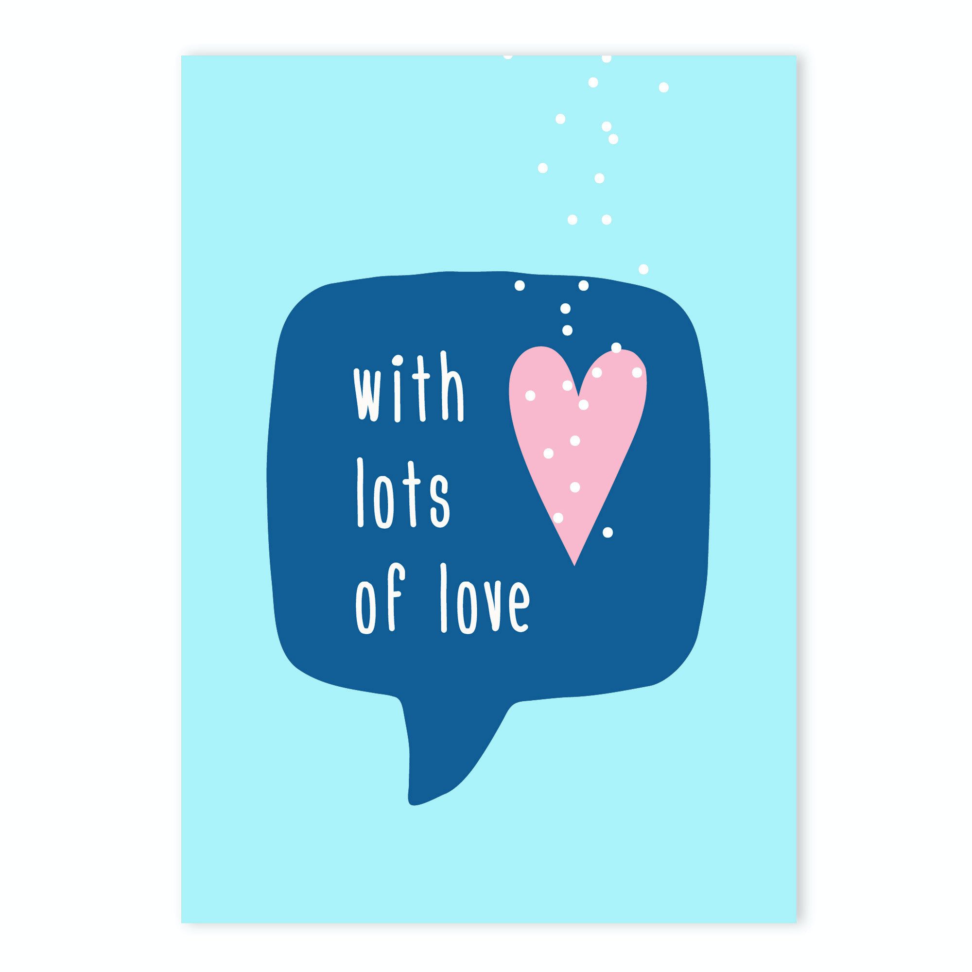 Postkarte Postkarte With lots of love