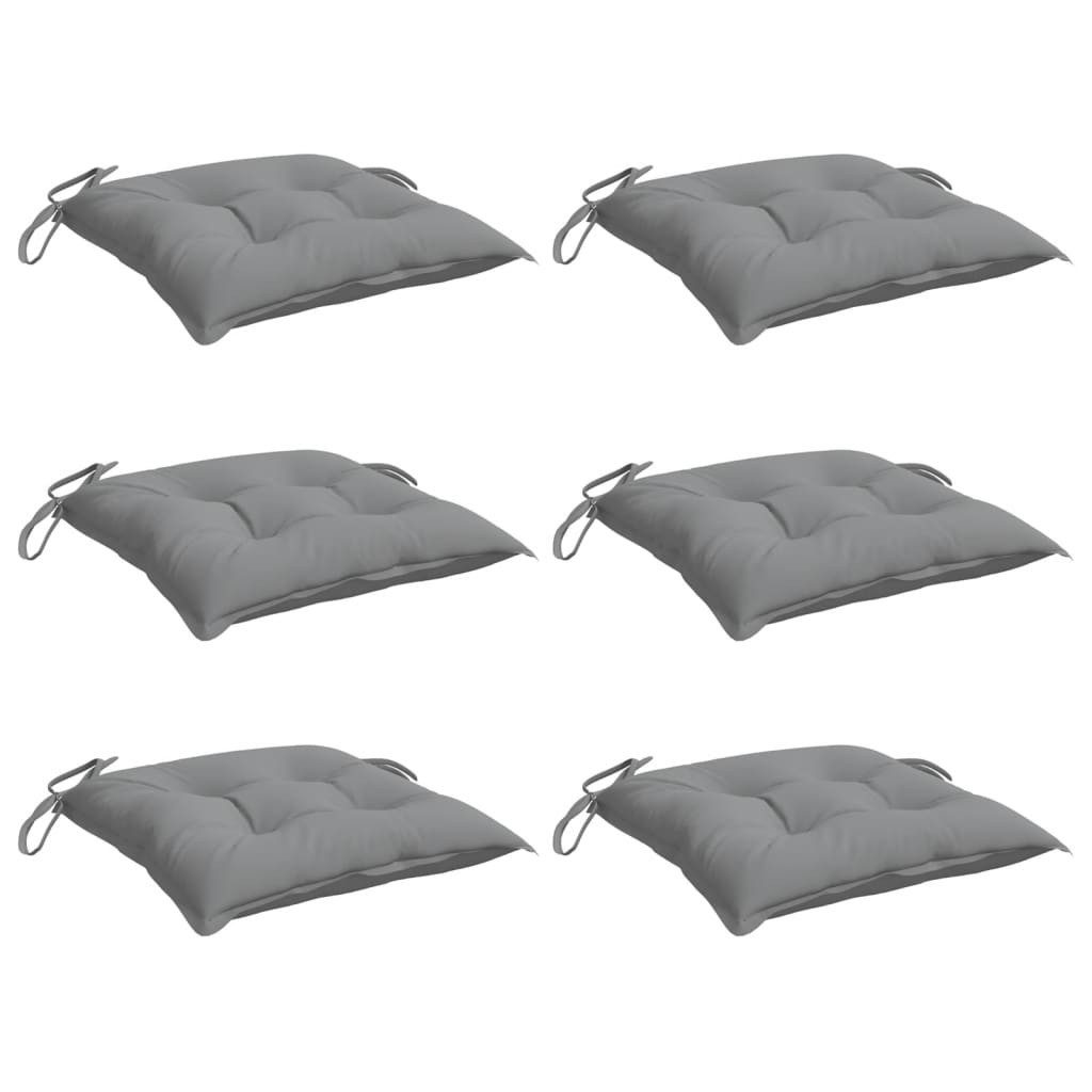 vidaXL Sitzauflage Stuhlkissen 6 Stk. Grau günstig online kaufen