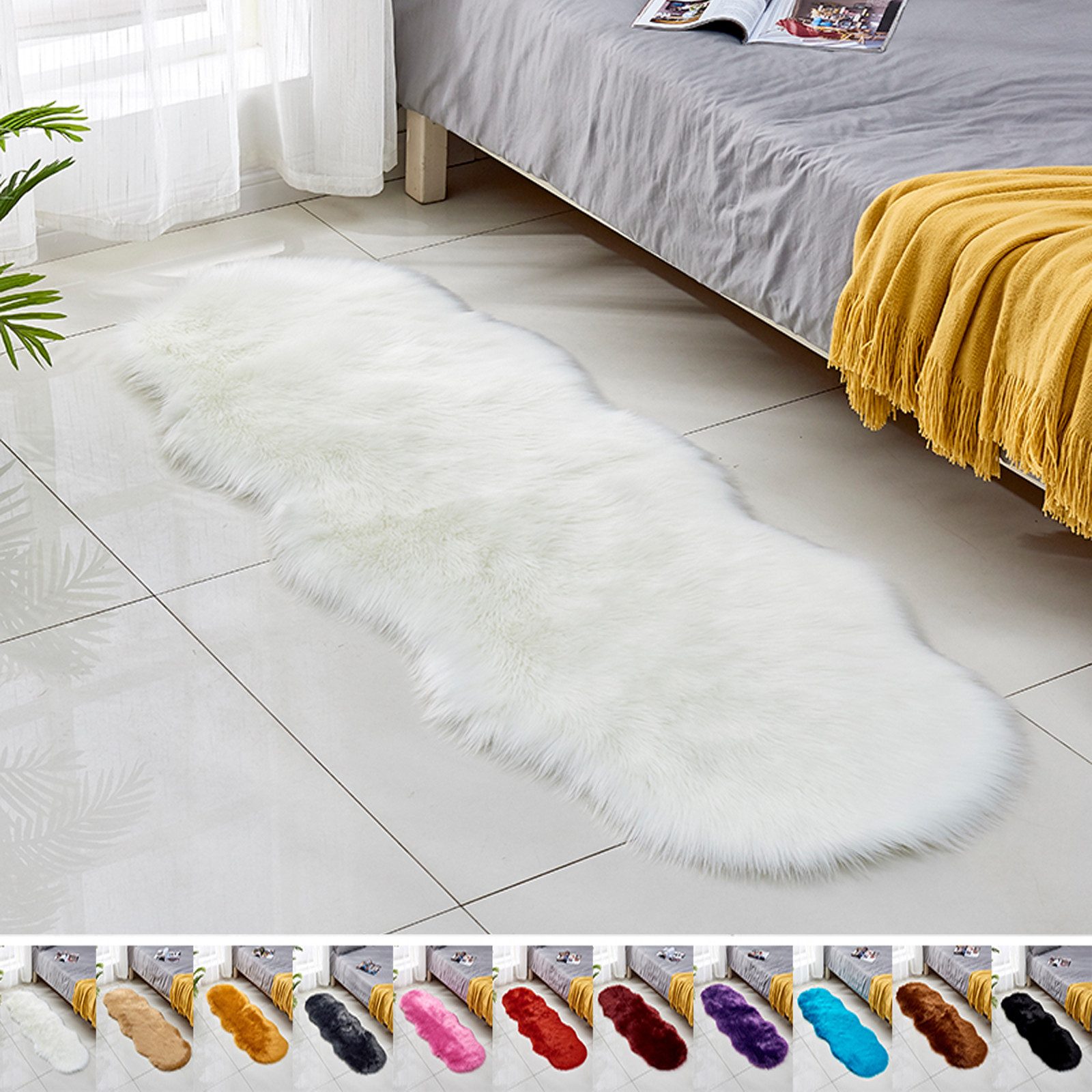 Jibenhome Teppich Hochflor-Teppich Kunstfell,Weich Fellteppich,Shaggy Teppi günstig online kaufen