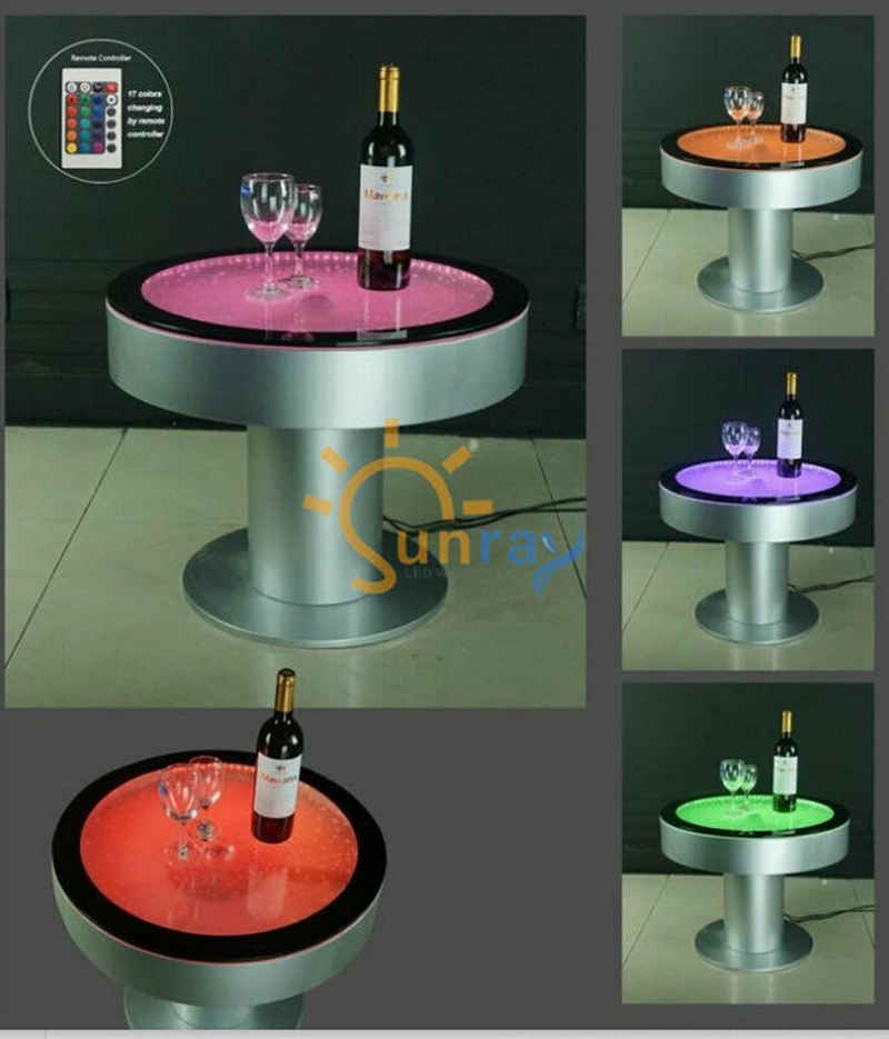 JVmoebel Couchtisch Design Tisch Couchtisch Wasser Säulen Water LED Beleuchtet Tische, Made In Europe
