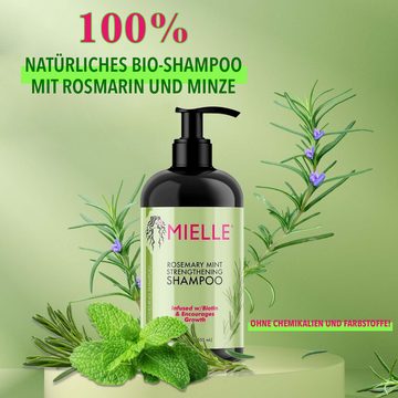 Mielle Organics Haarshampoo Shampoo Rosmarin Mint Kopfhaut Pflege für Haarwachstum Mielle, 1-tlg.